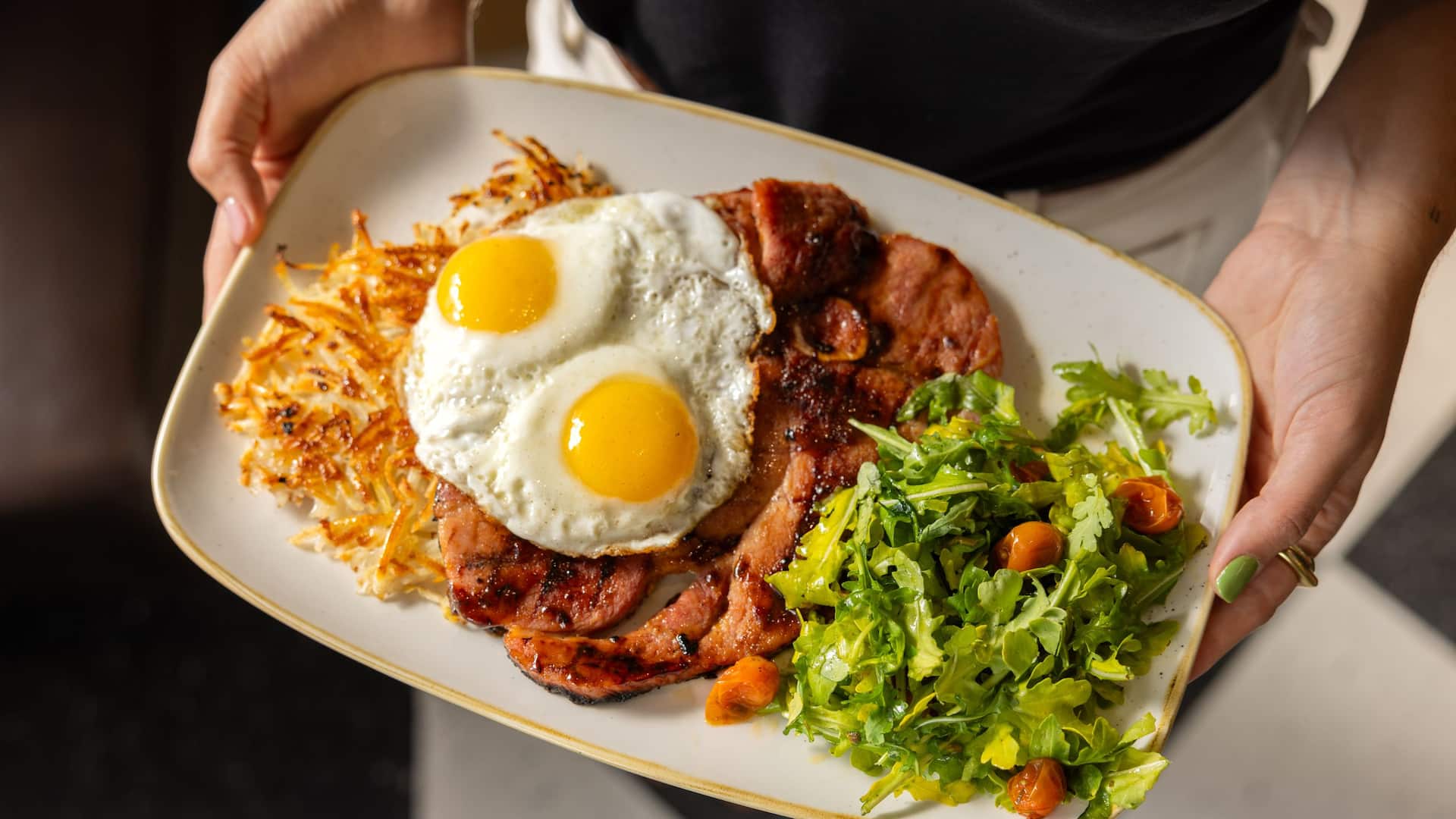 3 of 6 Hyatt Regency Tulsa Downtown Avery Maple Dijon Ham Steak Server