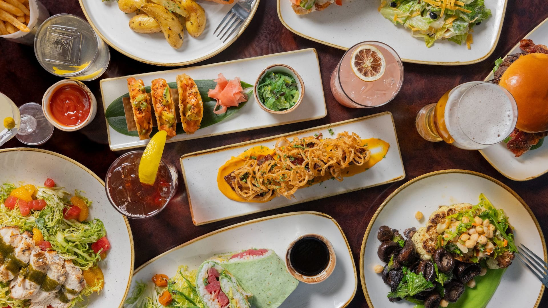 Hyatt Regency Tulsa Downtown Avery Lunch Menu Spread