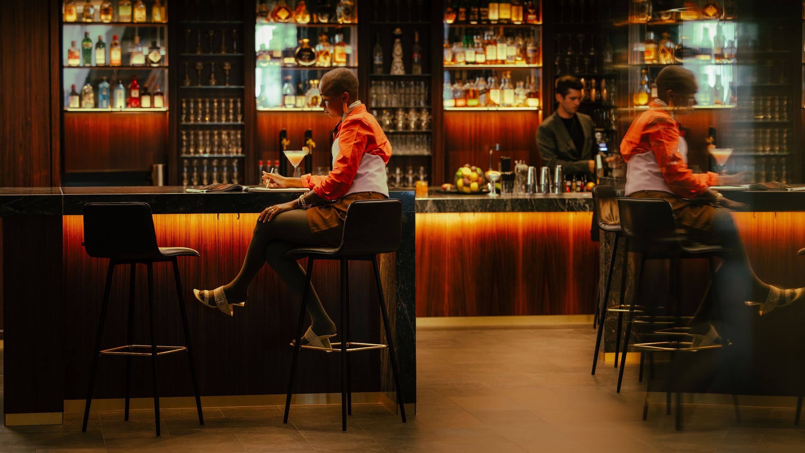 The Lobby Lounge Bar at lifestyle hotel Andaz Vienna Am Belvedere offers a distinctive atmosphere