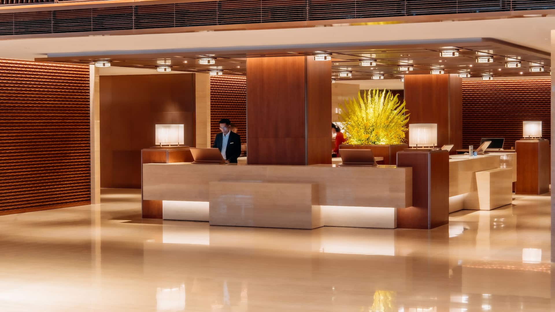 Grand Hyatt Singapore Lobby Front Desk Reception Angle