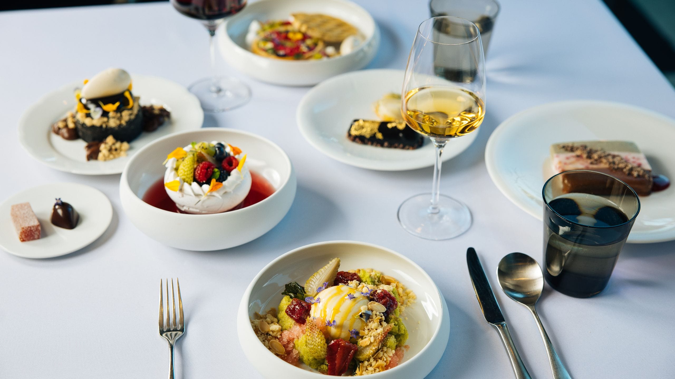 Alila Napa Valley Violetto Dessert Spread With Wine