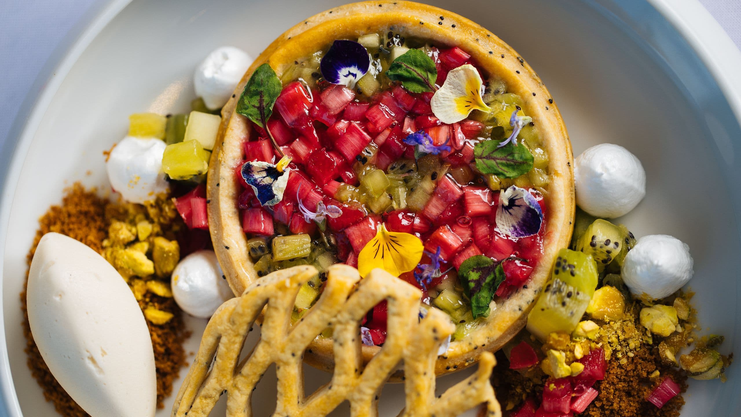Alila Napa Valley Violetto Rhubarb Poppy Seed Crostata