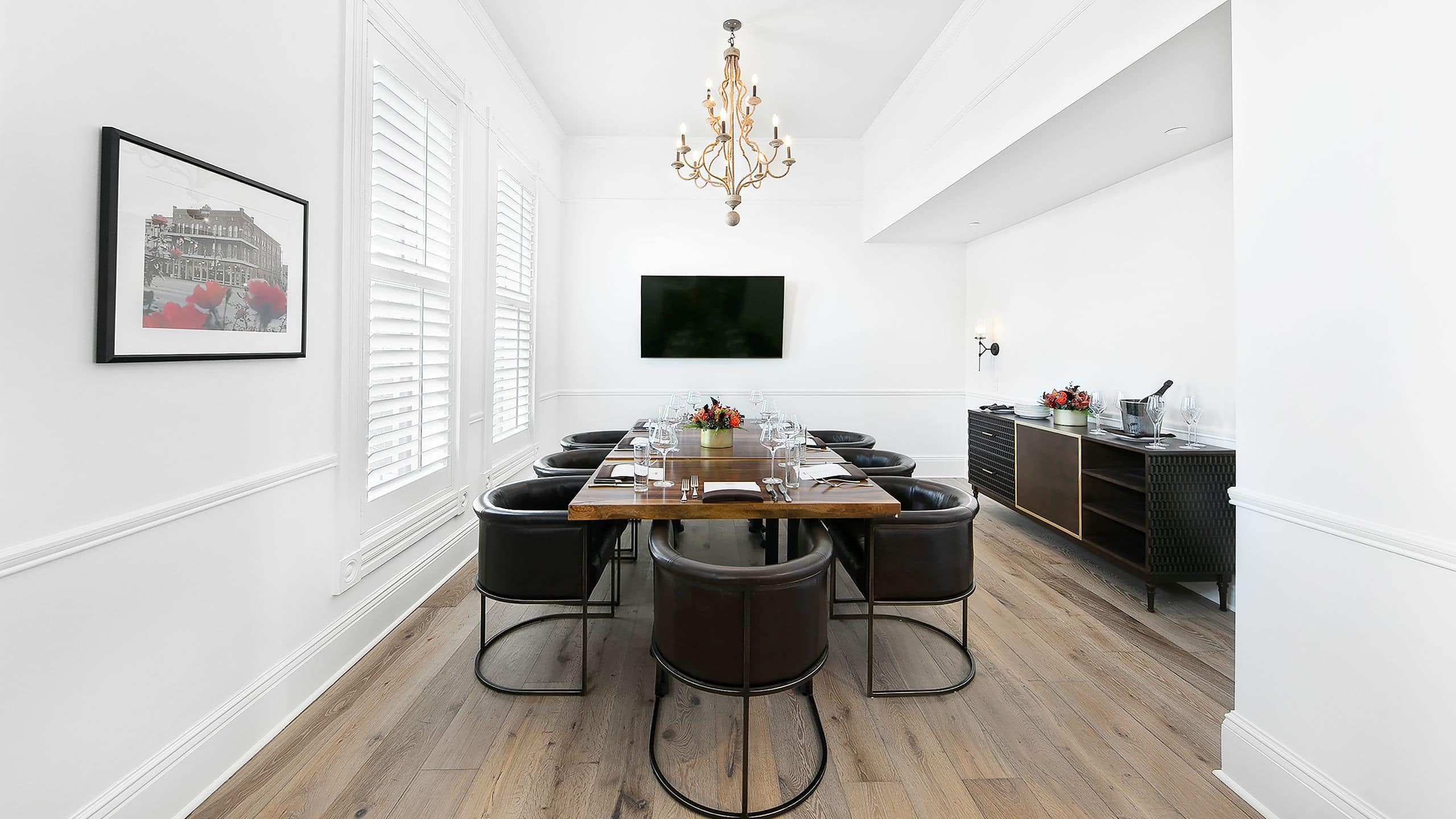 The Fairmount Private Dining Set-Up