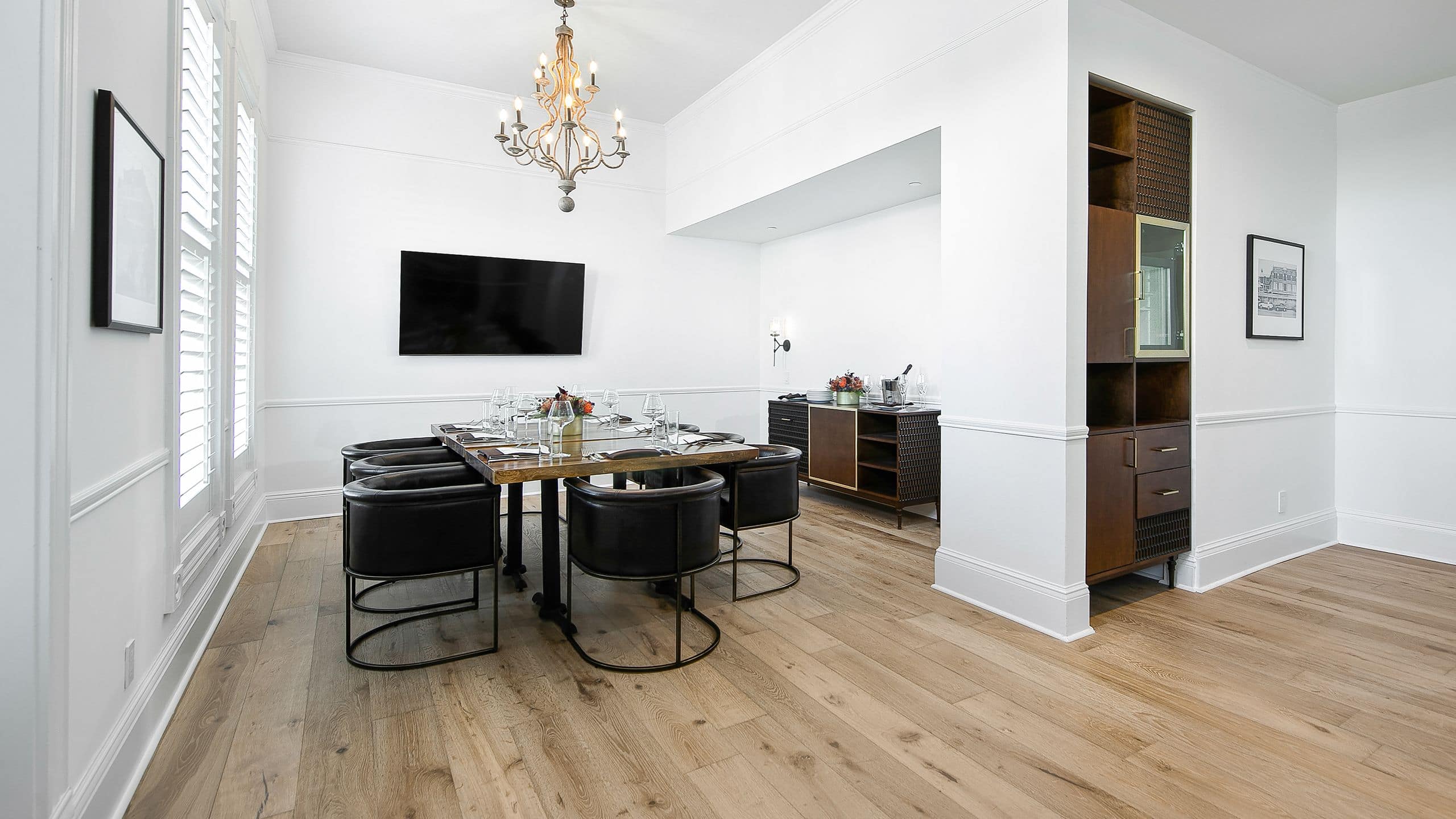 The Fairmount Private Dining Room Set Up Vertical