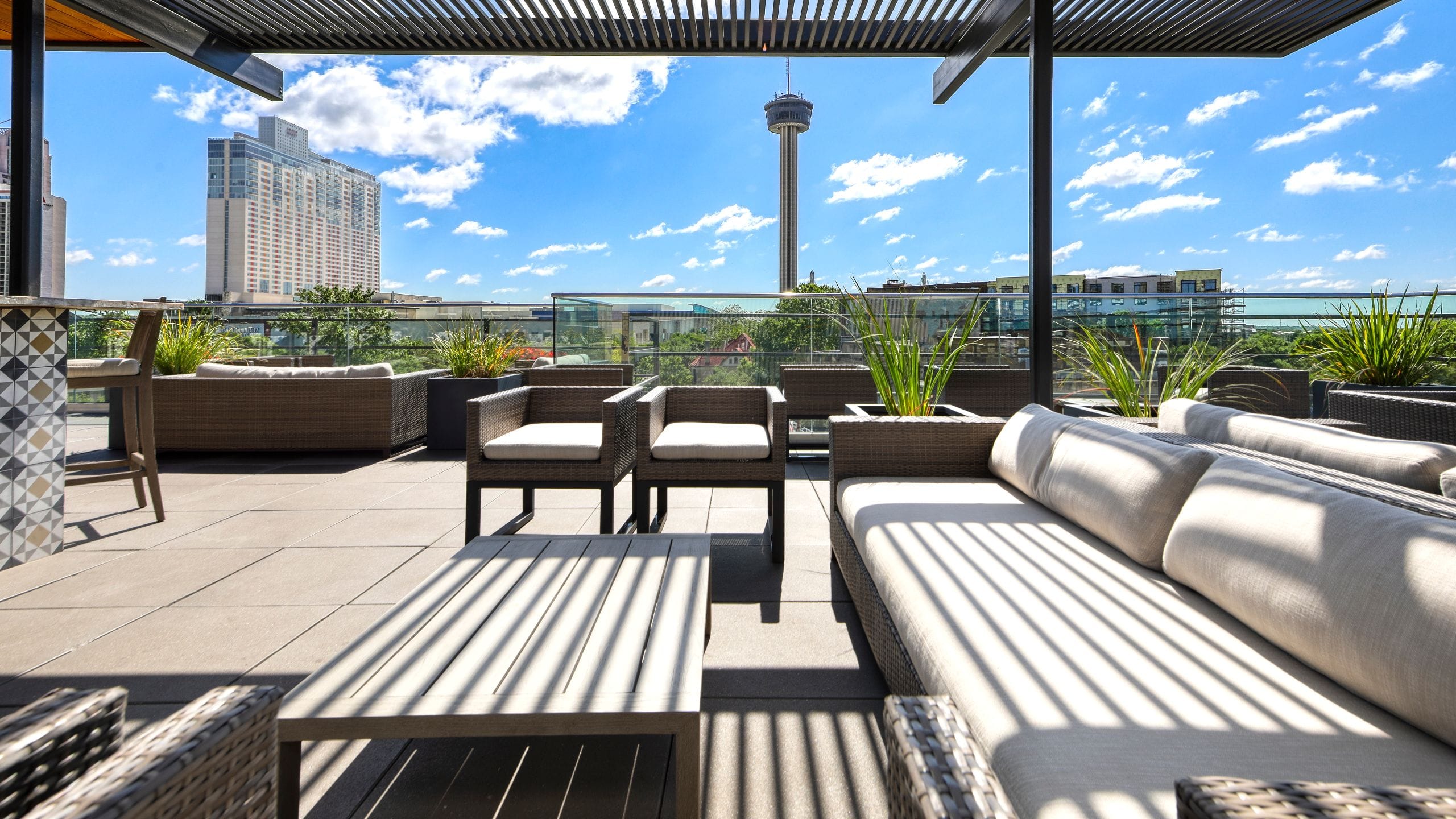 The Fairmount Rooftop Lounge Seating Area