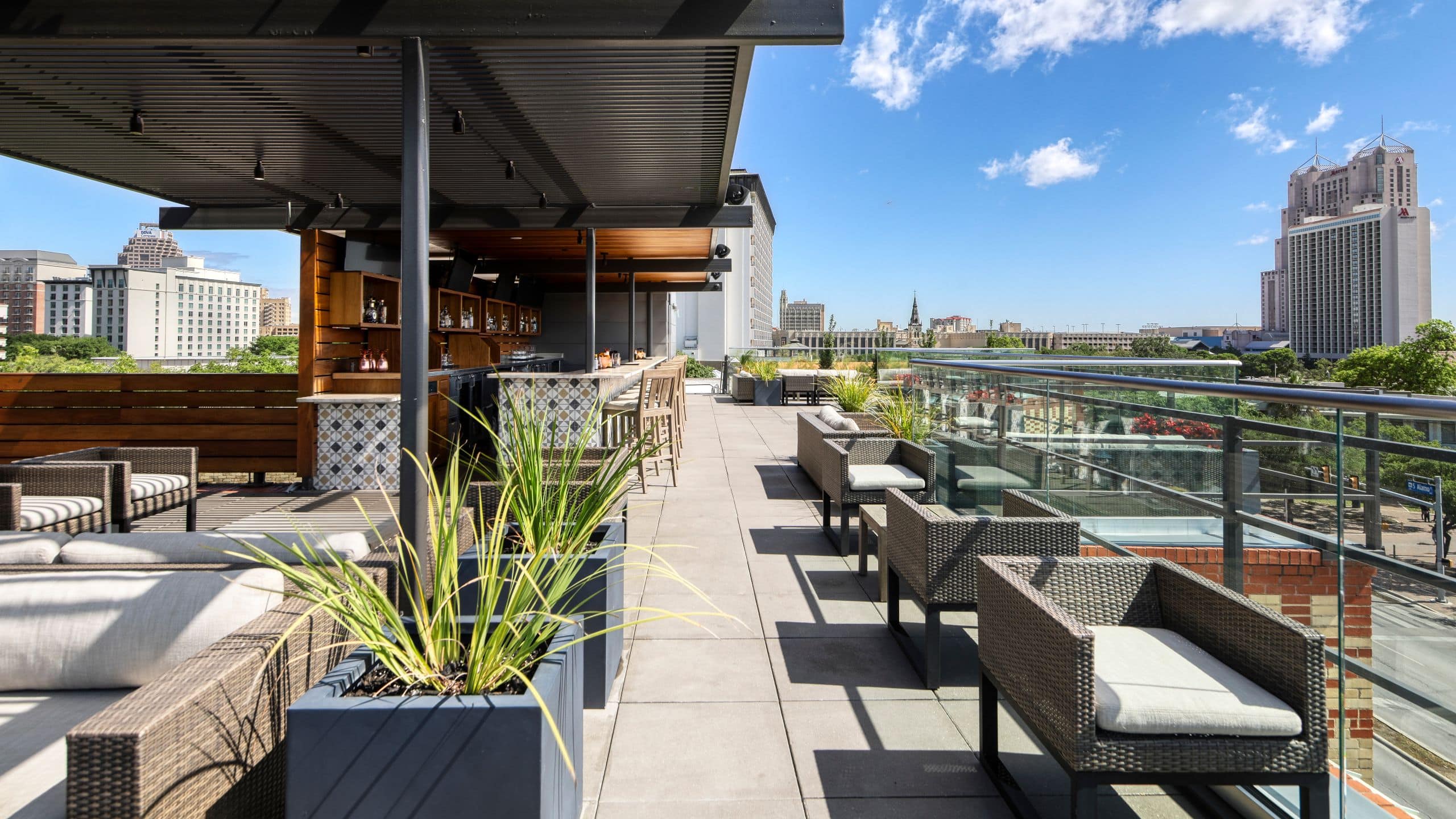 The Fairmount Rooftop Bar And Lounge Walkway