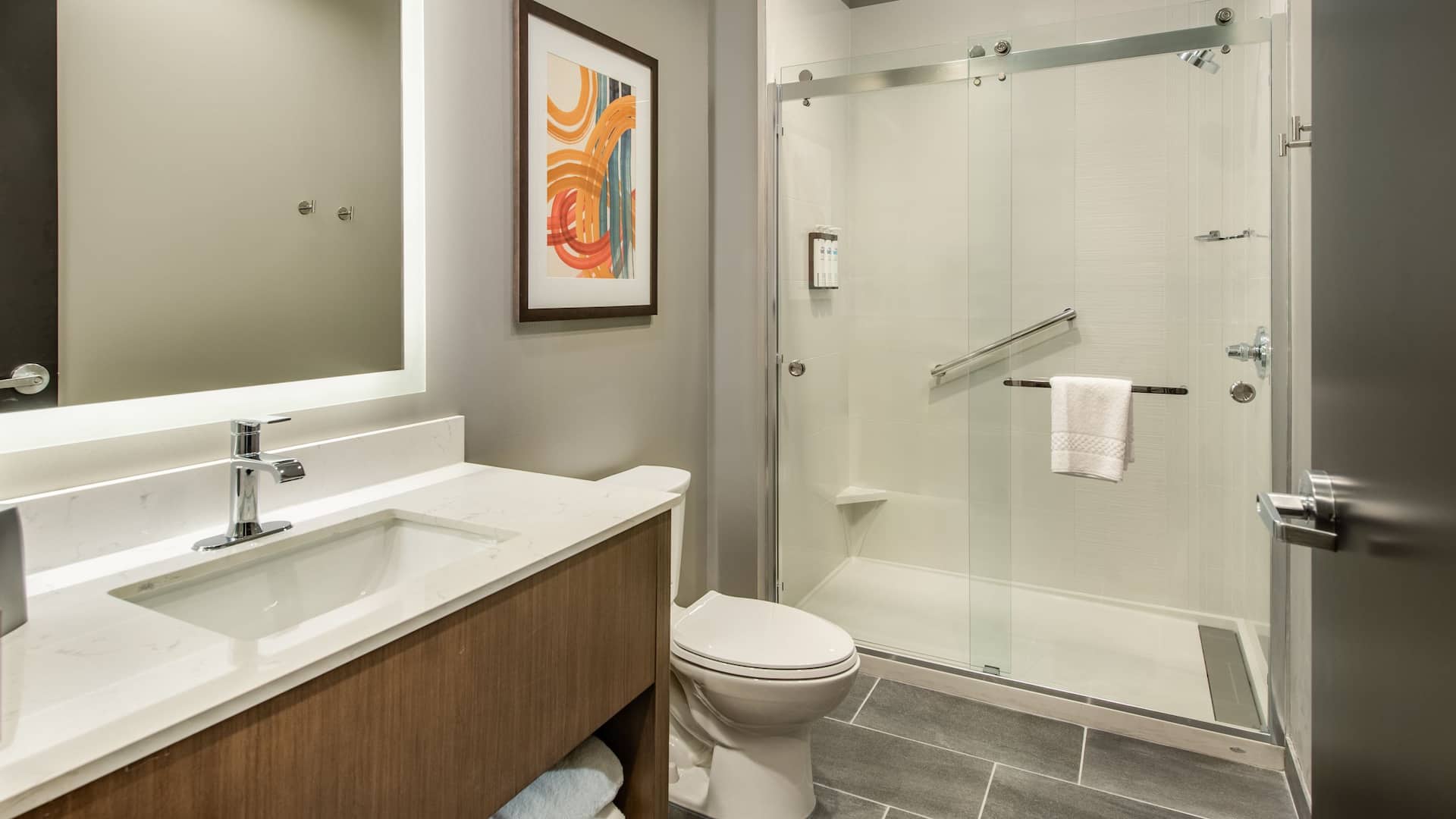 Hyatt House BWI Airport / Baltimore King Bed Studio Kitchen Suite Bathroom Shower
