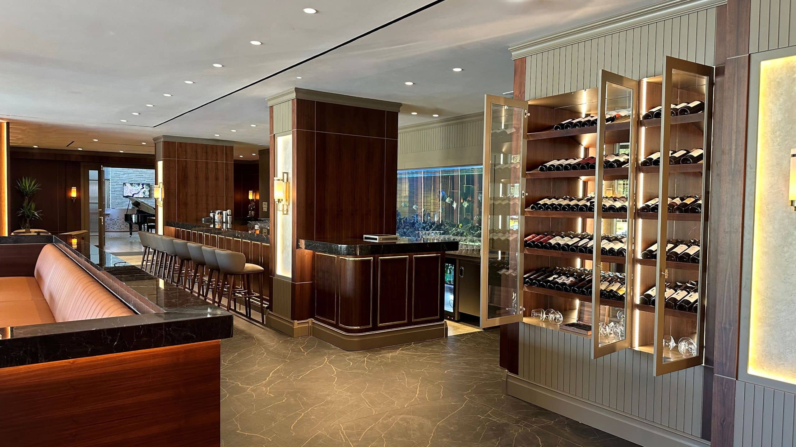 7 / 10 Hyatt Centric Levent Istanbul Gold Bar Wine Display
