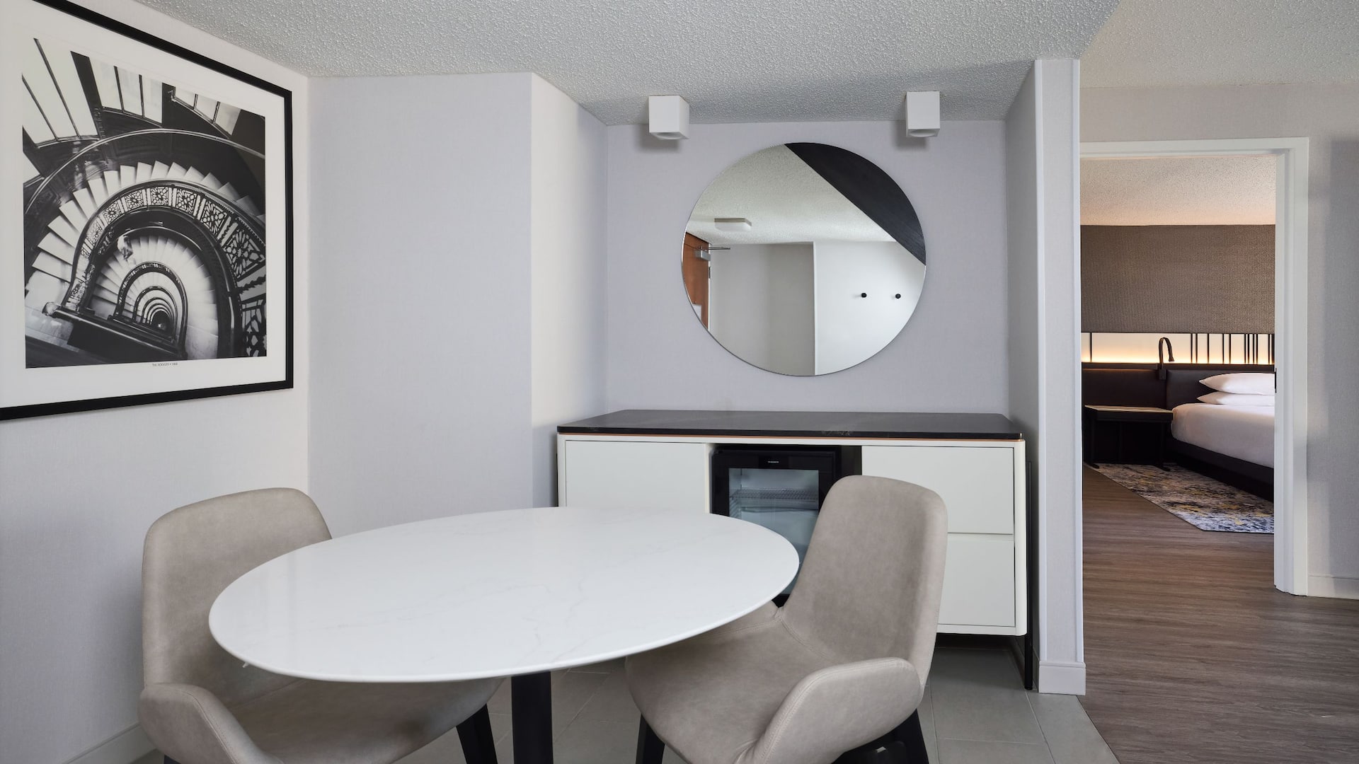 Hyatt Regency Chicago Riverview Suite Table Bedroom