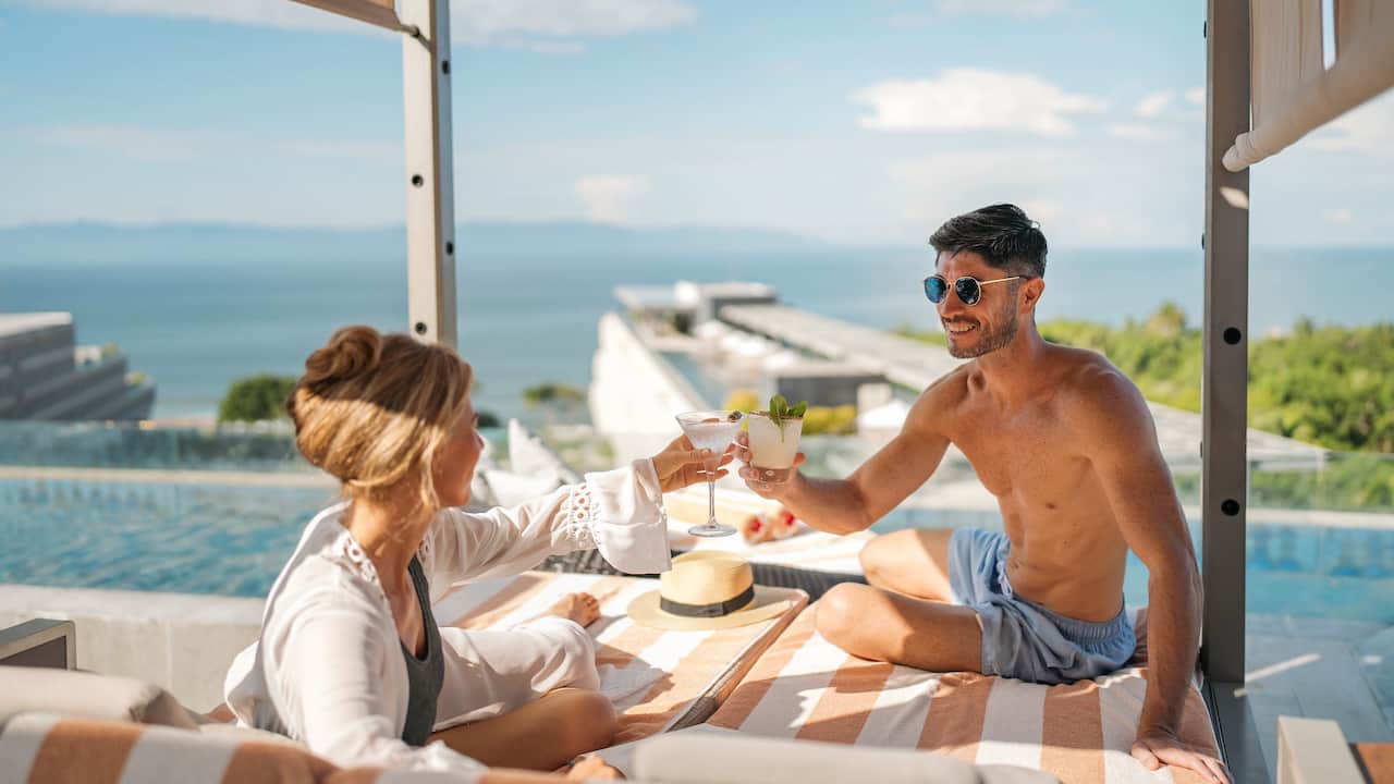 Couple Poolside Lifestyle