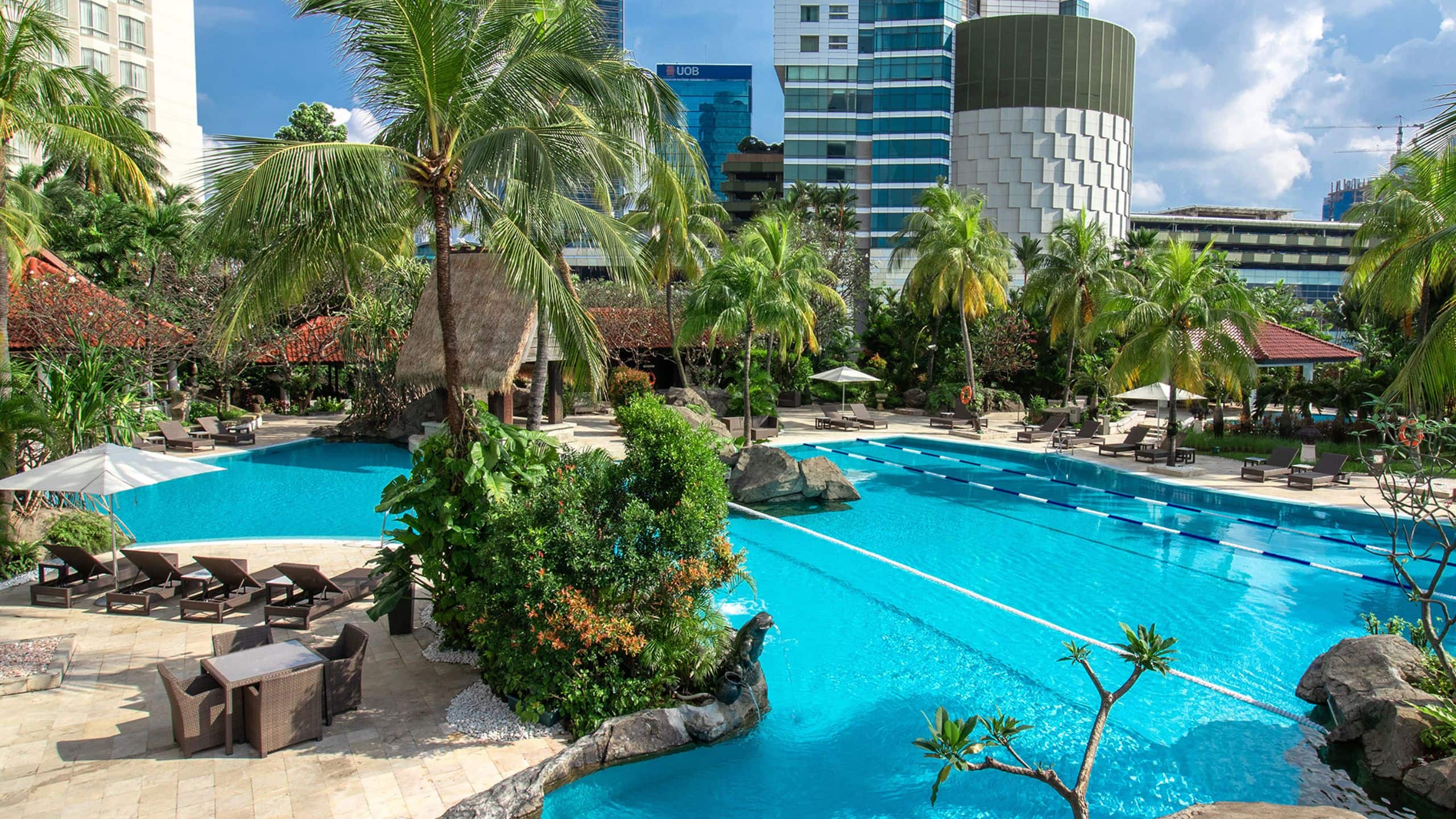 Keraton at The Plaza Lagoon Pool From Bridge