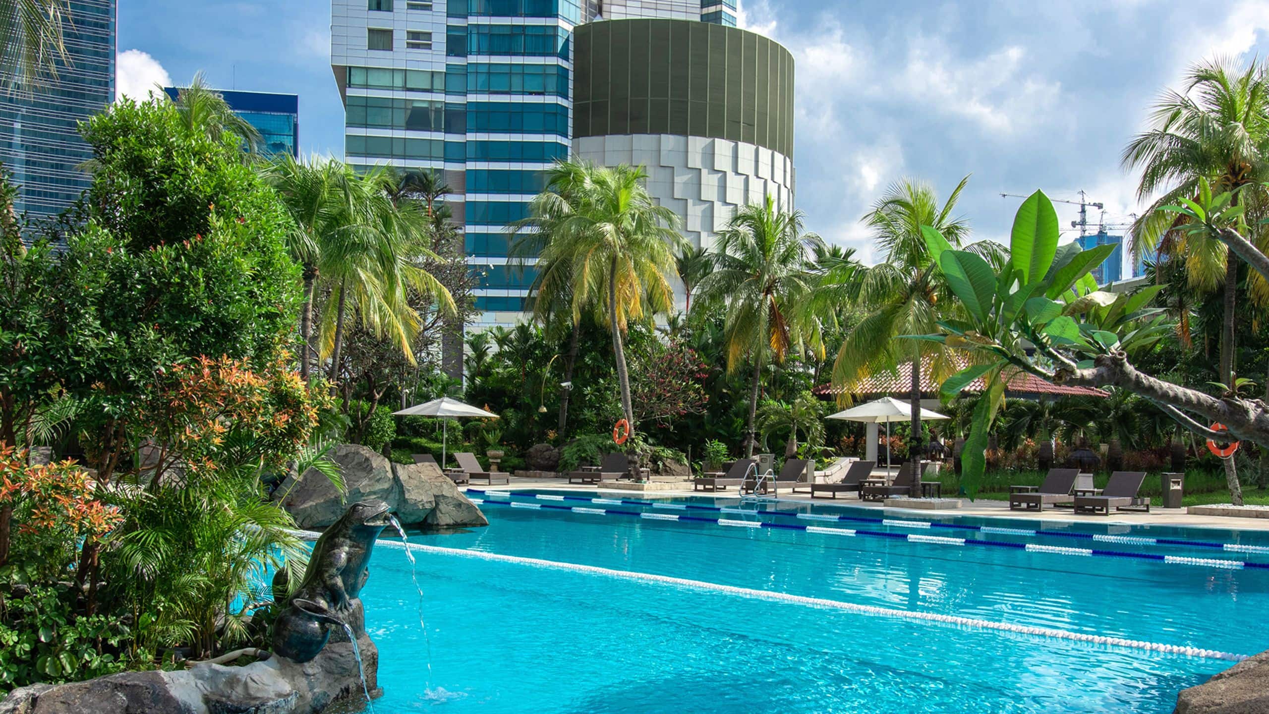 Keraton at The Plaza Lagoon Pool Side Shot