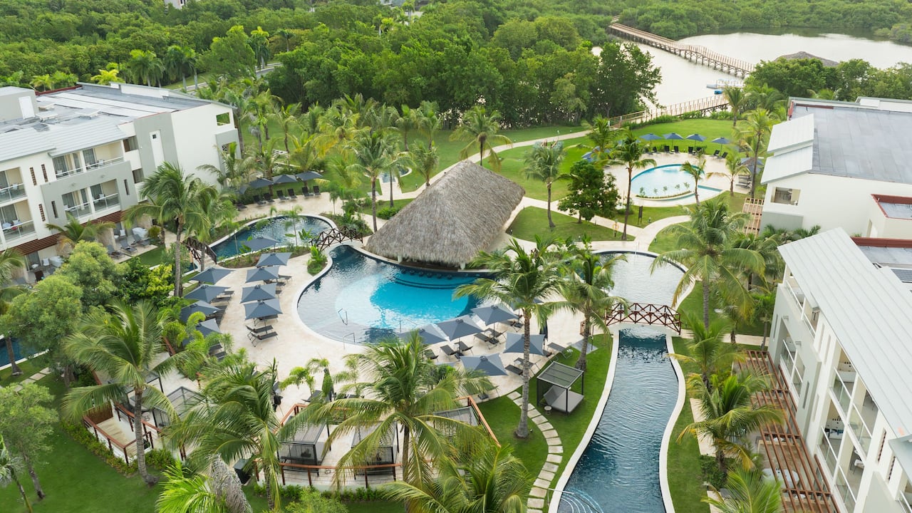 Aerial of Preferred Club Pool Area