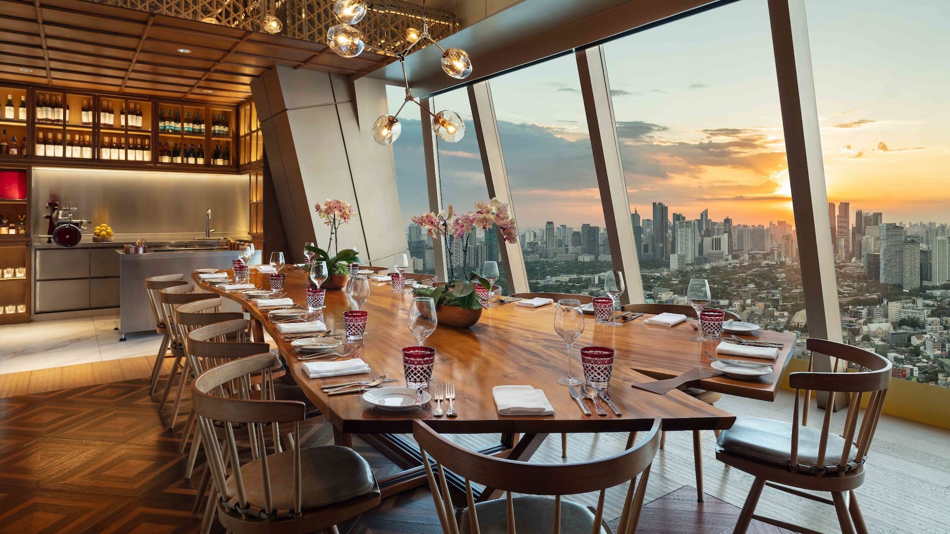 Grand Hyatt Manila The Peak Whiskey Room Sunset