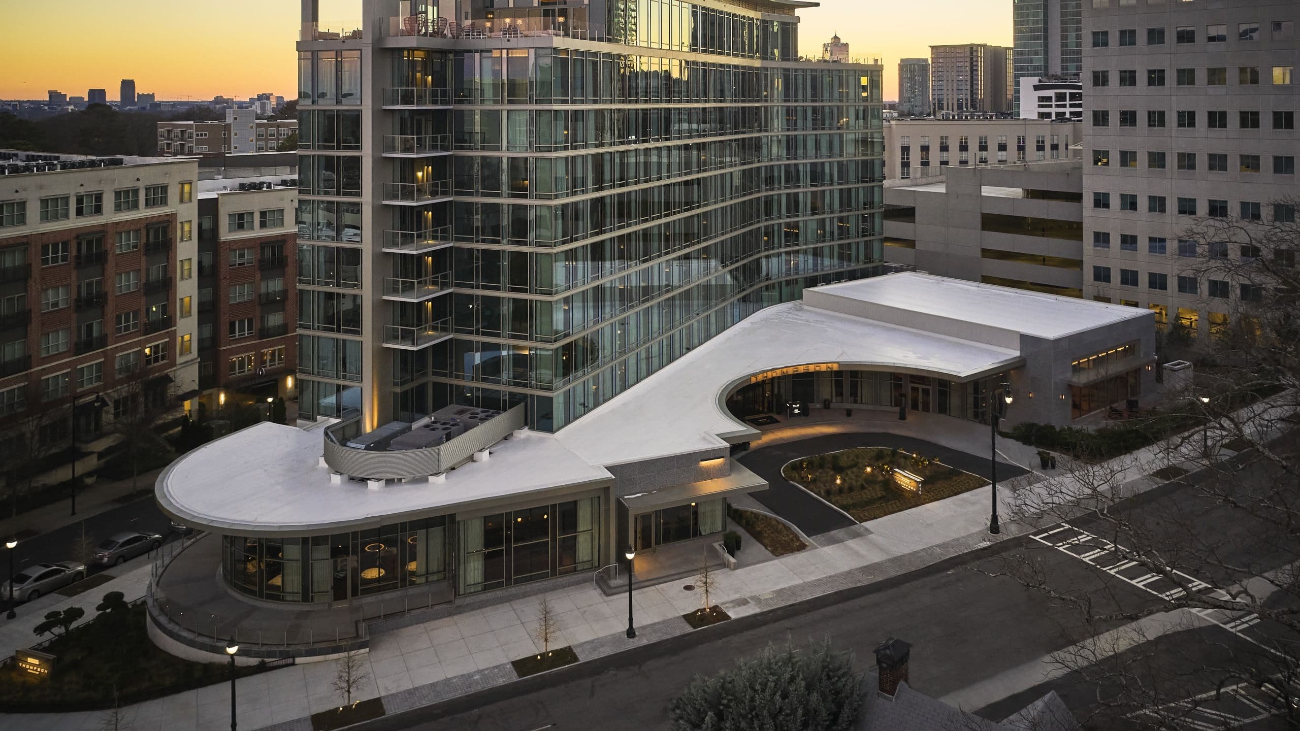 Tesserae Exterior at Dusk