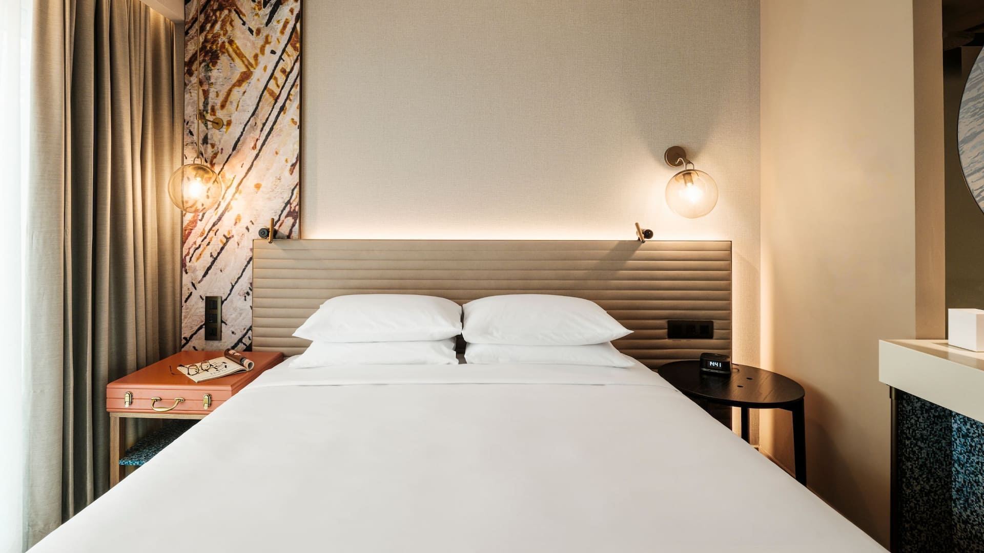 2/5 Hyatt Centric Malta King Deluxe Guestroom Bed Front