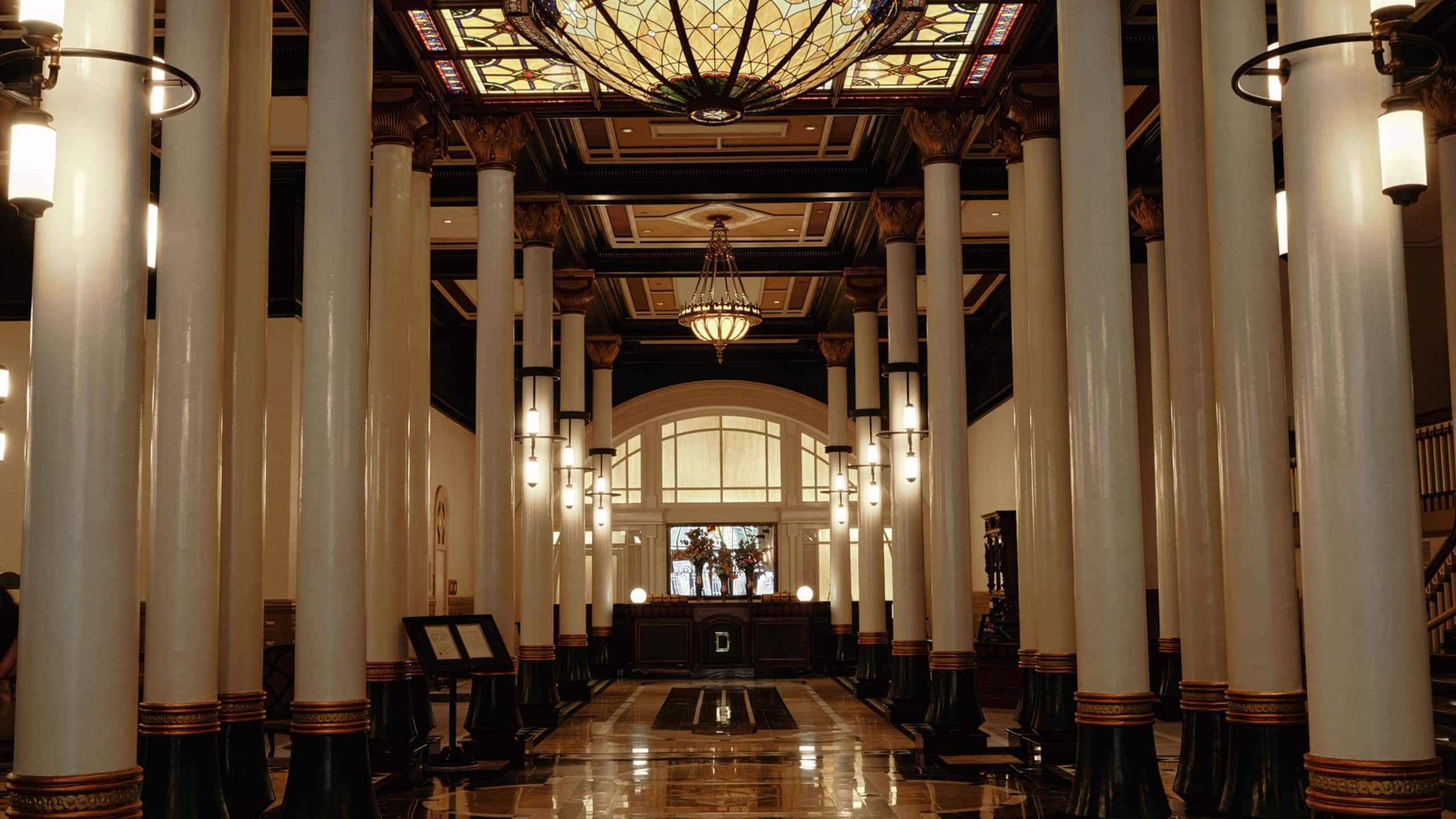 The Driskill Lobby Front Desk Dome