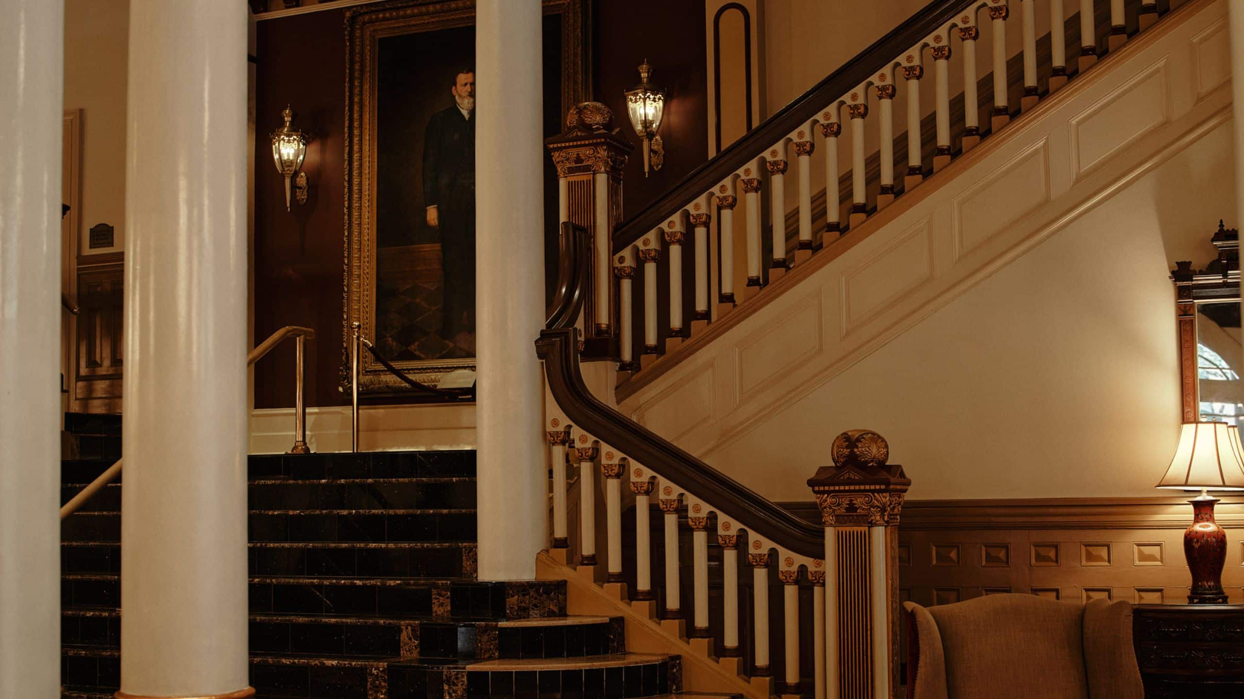 The Driskill Lobby Stairs To Mezzanine