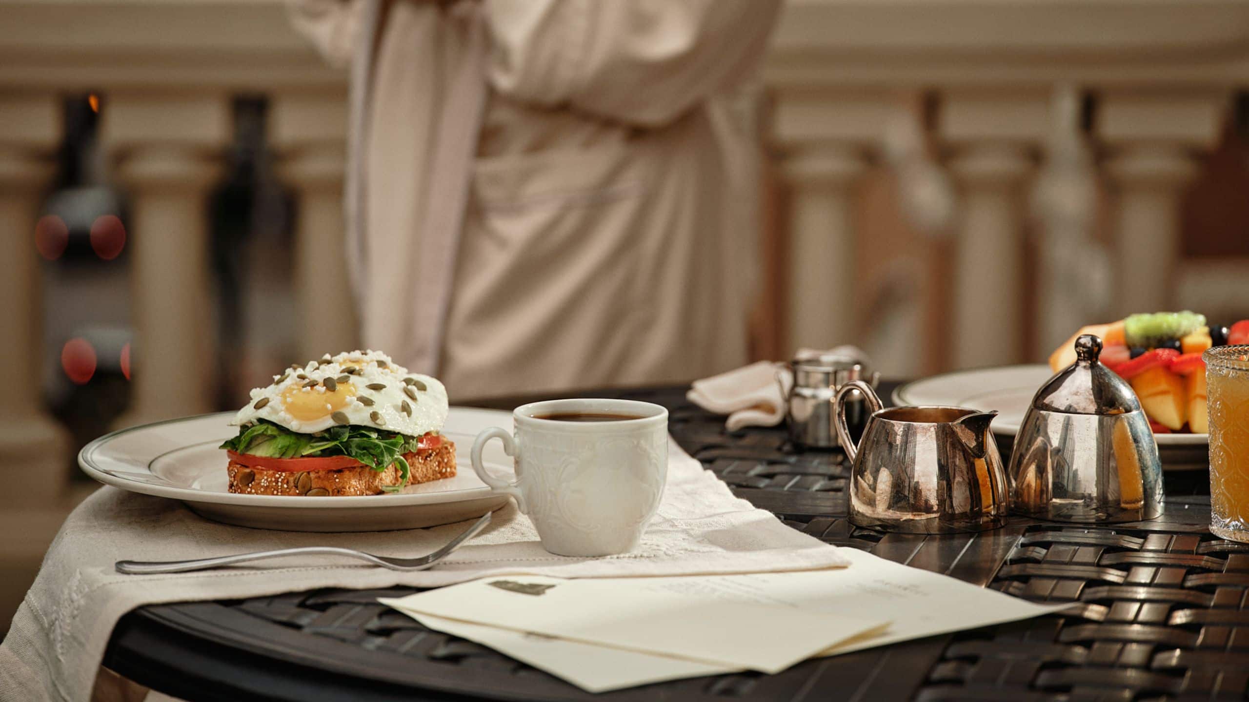 The Driskill Egg Toast Fruit
