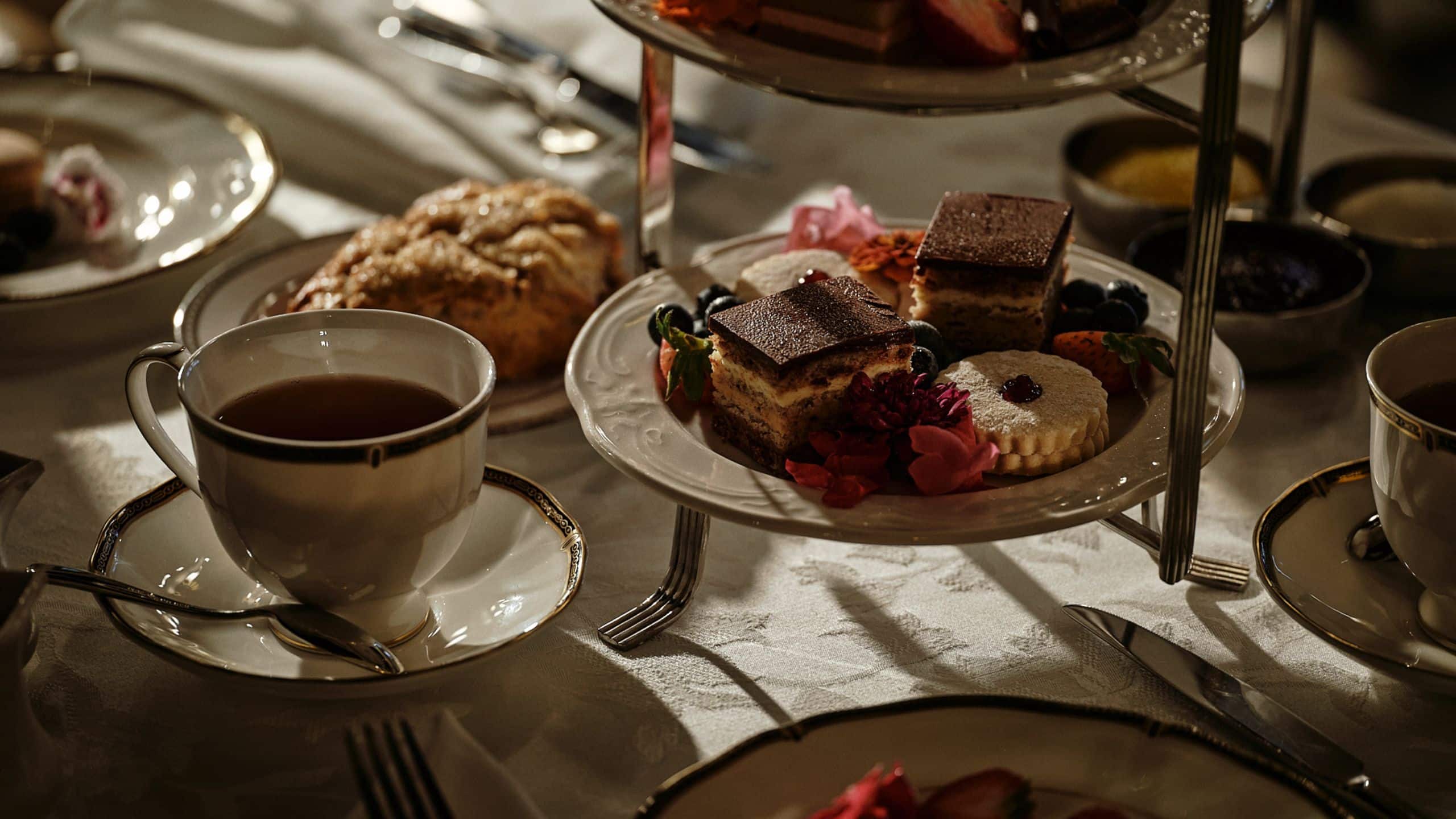 The Driskill Tea Tower Beverage Detail