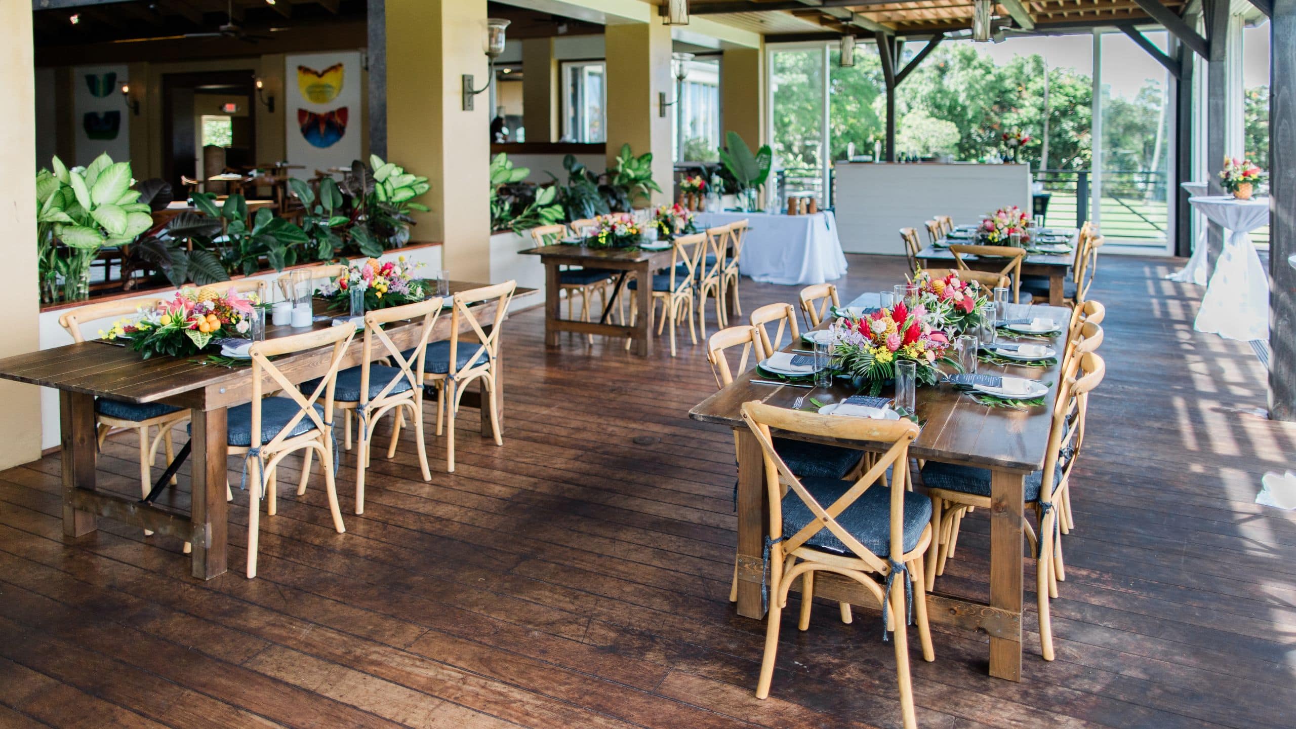 Hana-Maui Resort The Restaurant Reception Set Up