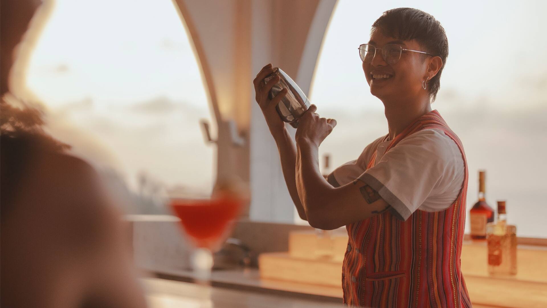 Hyatt Regency Phuket Resort Bartender Making Cocktail At Casa Boho