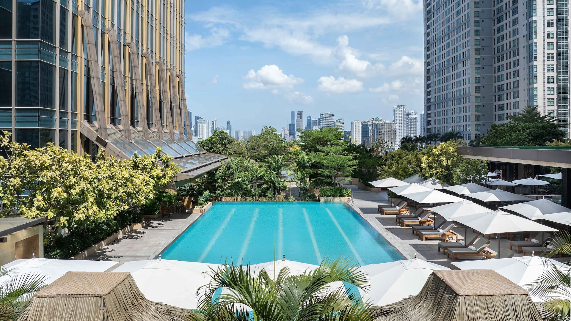 Grand Hyatt Manila Swimming Pool Aerial One