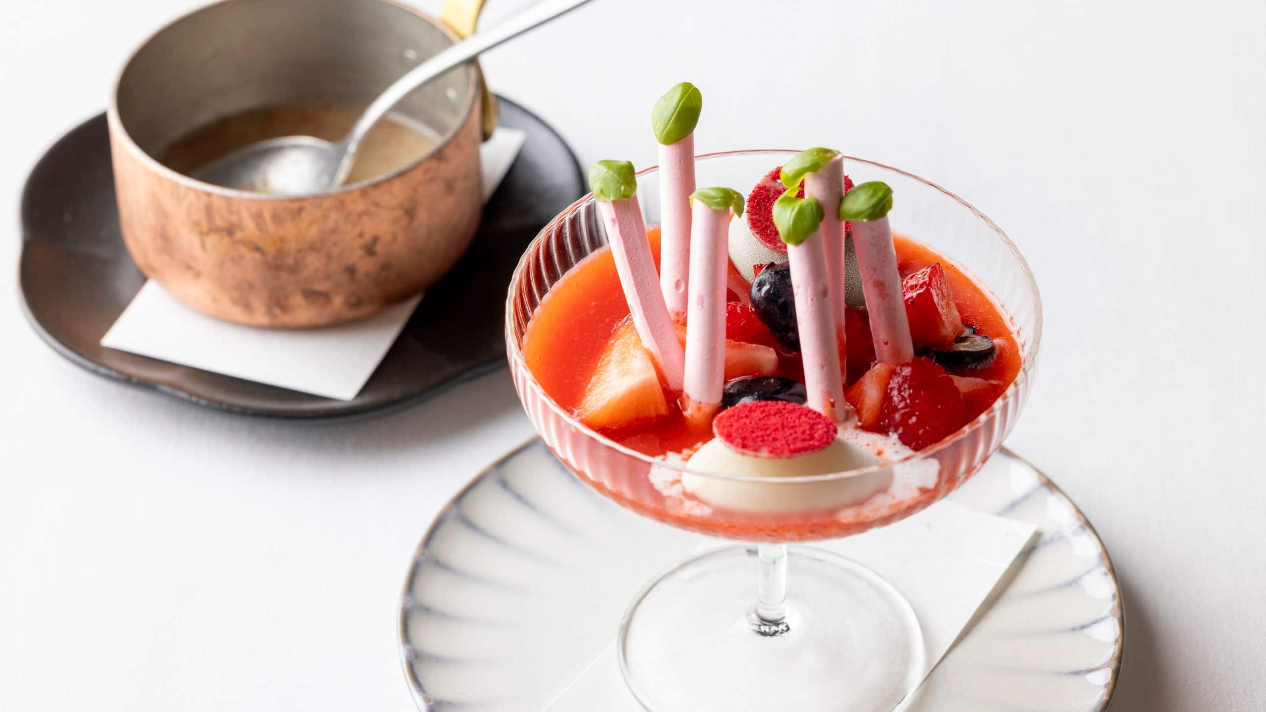 Hotel Toranomon Hills Le Pristine Restaurant Tokyo Festive Menu Pannacotta