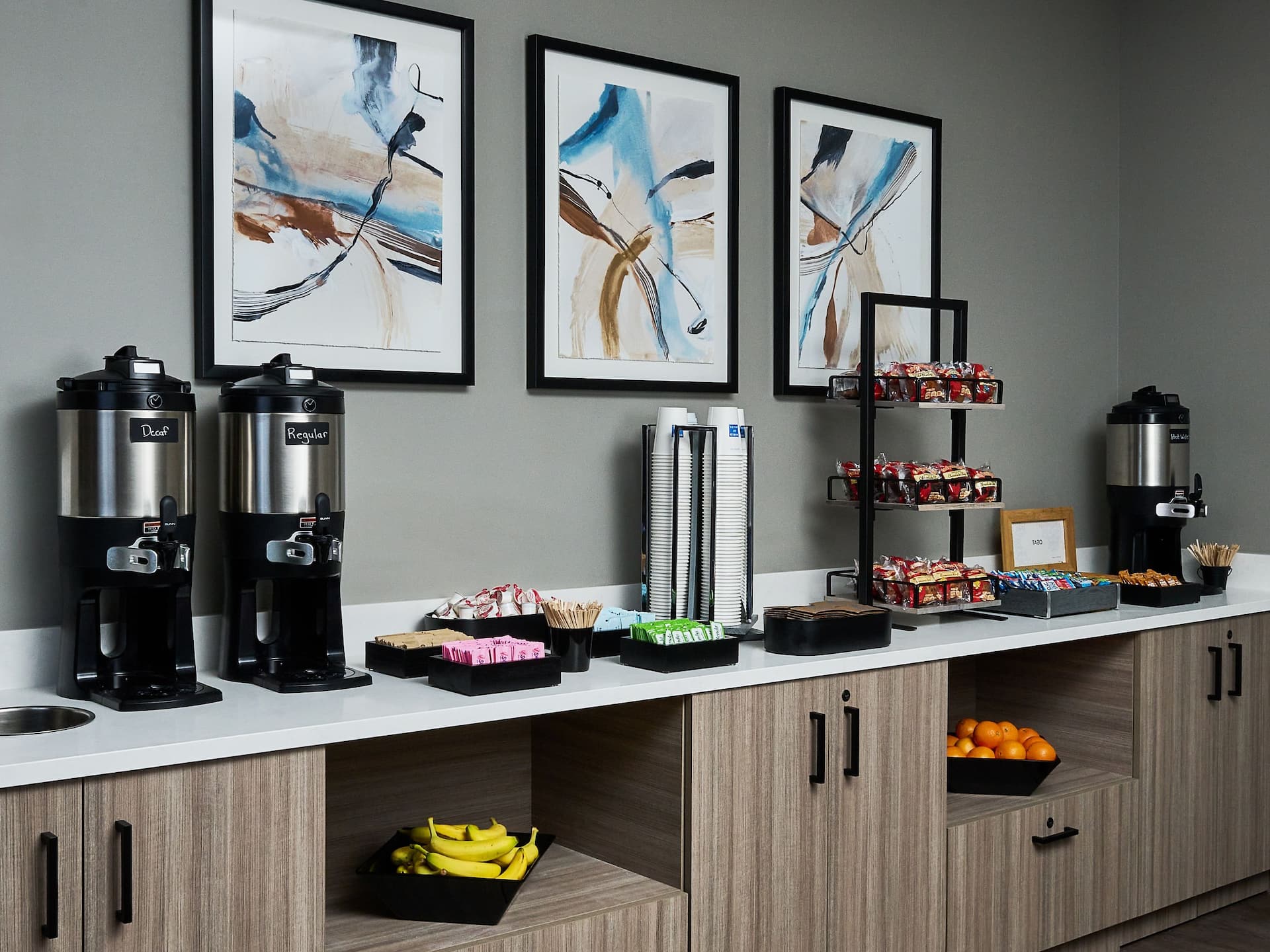 Hyatt Studios Breakfast Counter Coffee Station