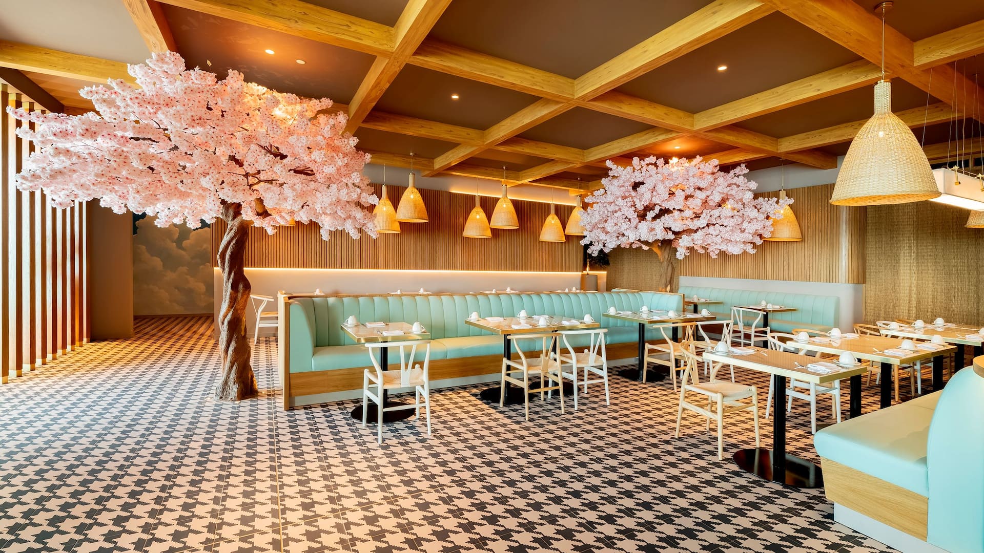 Hyatt Regency Cartagena Koka At Midday With Cherry Blossom Tree