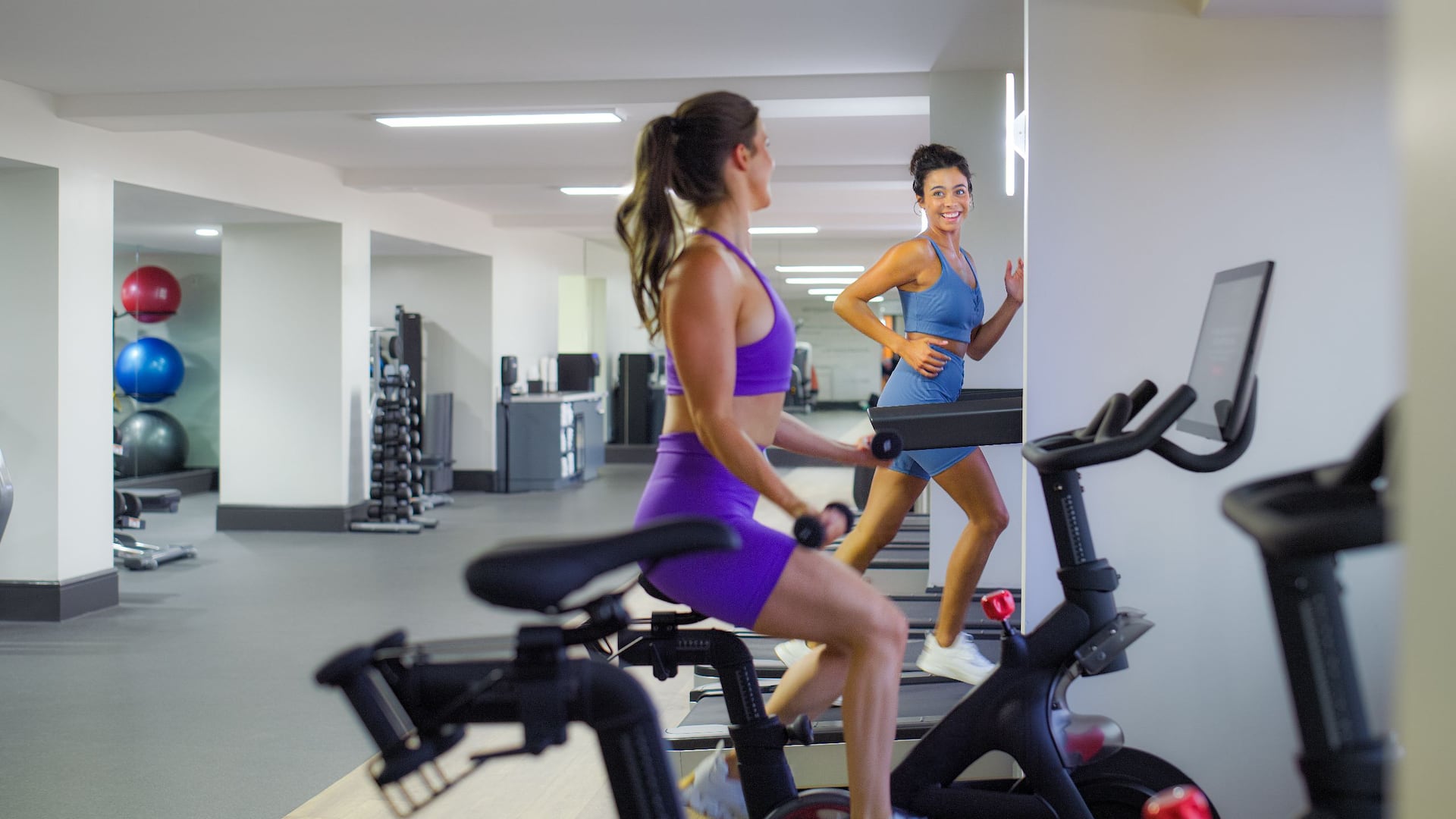 Hyatt Regency Irvine Fitness Center Women Exercising
