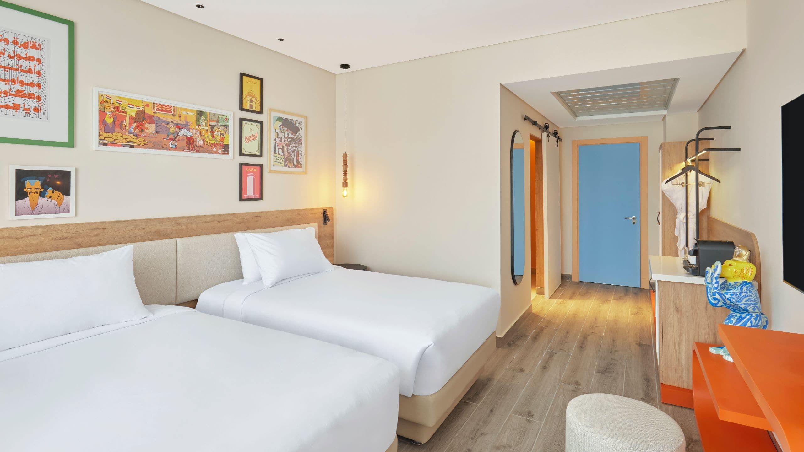 第 2，共 4 Hyatt Centric Cairo West Twin Bedroom Pyramid View Beds