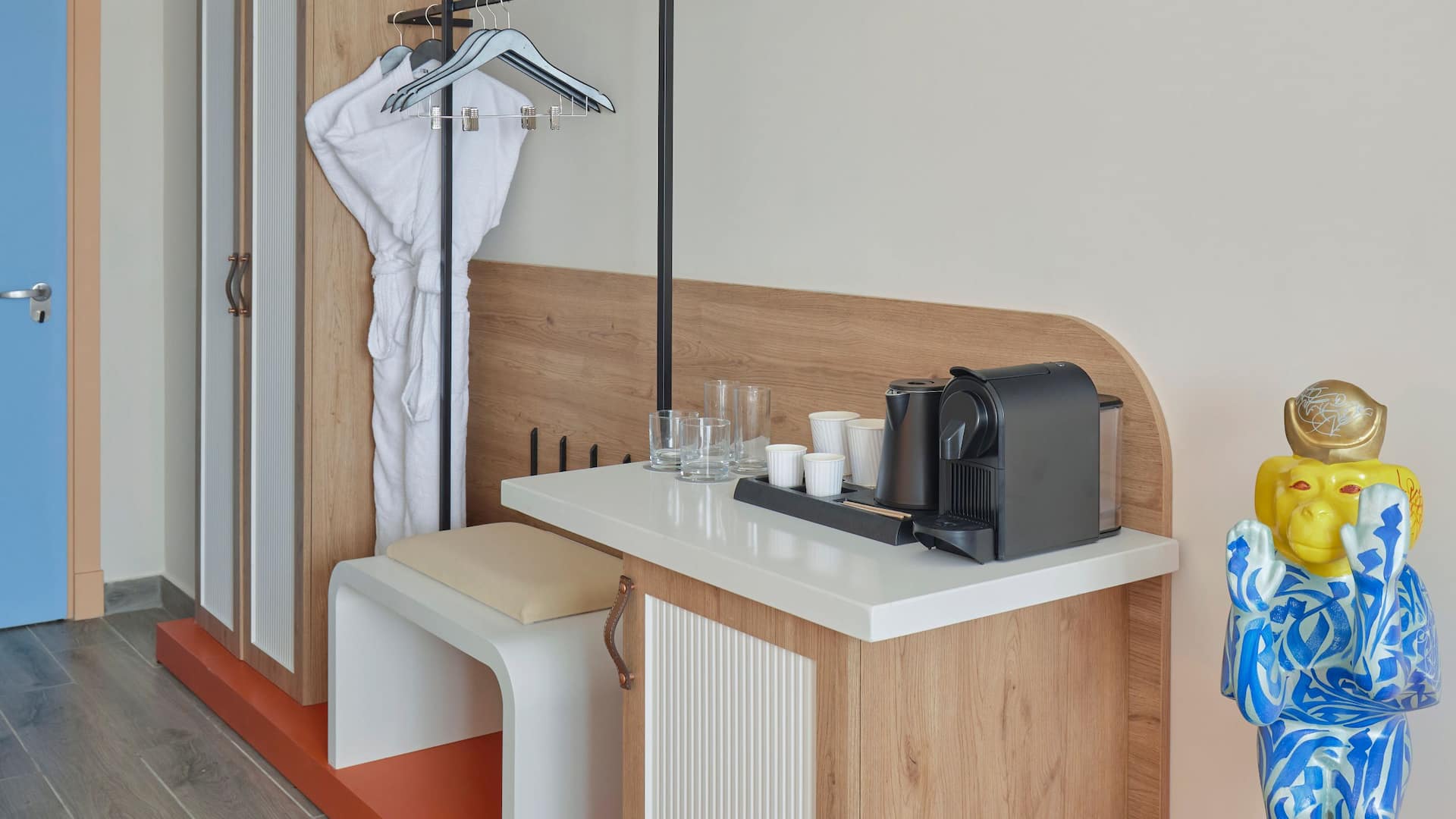 3 of 5 Hyatt Centric Cairo West Twin Beds Pyramid View Wardrobe Area