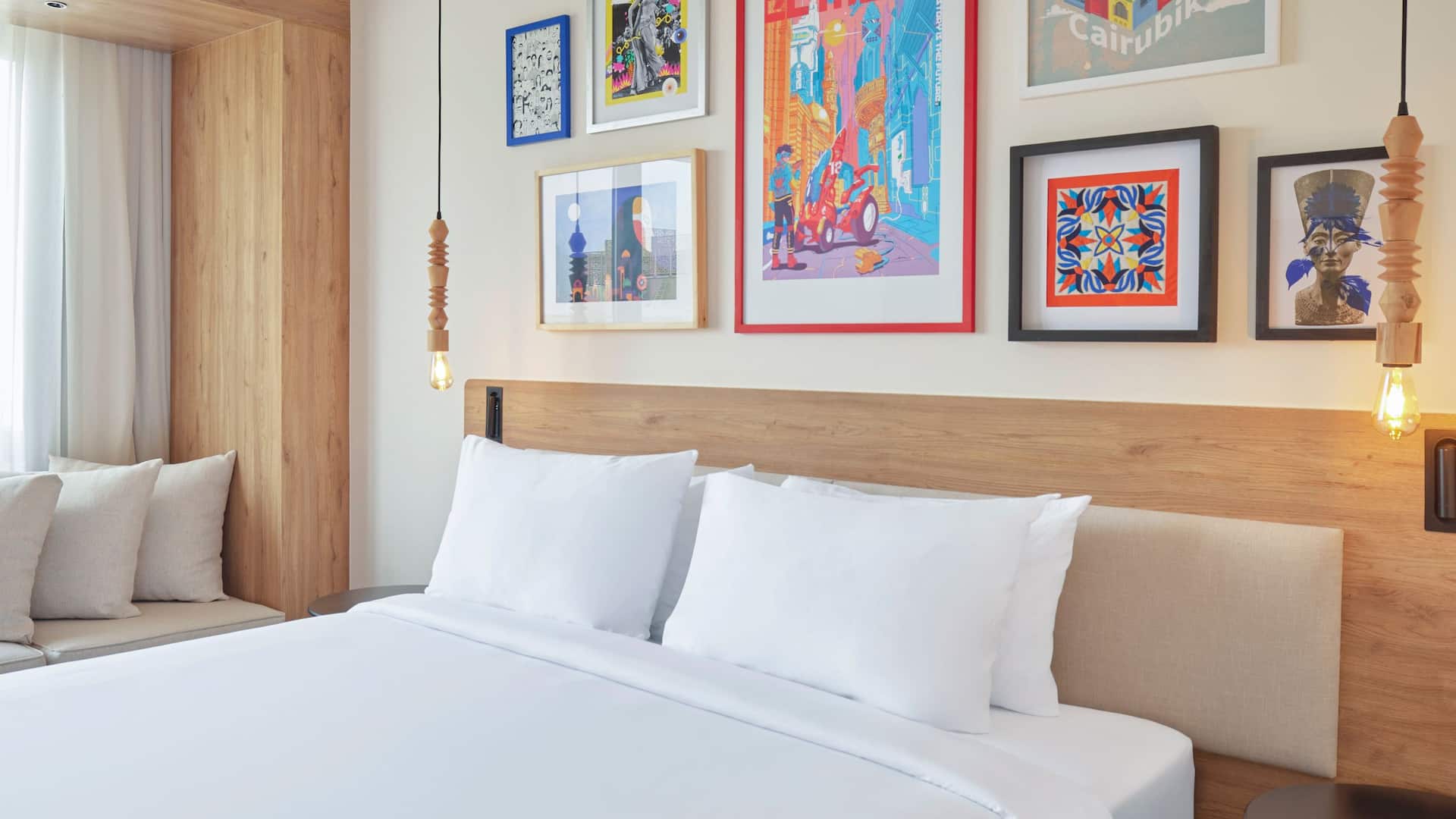 2 of 5 Hyatt Centric Cairo West King Bed Pyramids Bedroom