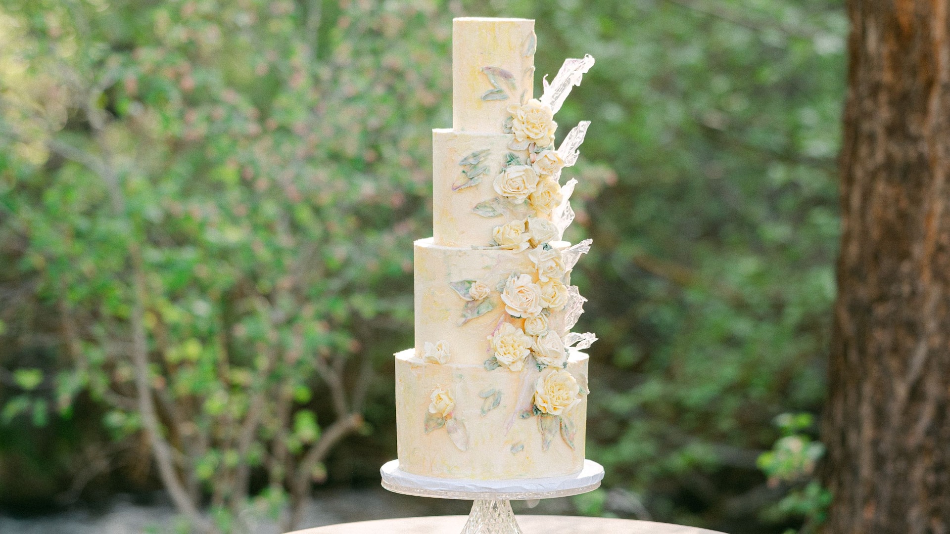 Hyatt Regency Lake Tahoe Resort, Spa and Casino Wedding Cake At Creekside Lawn