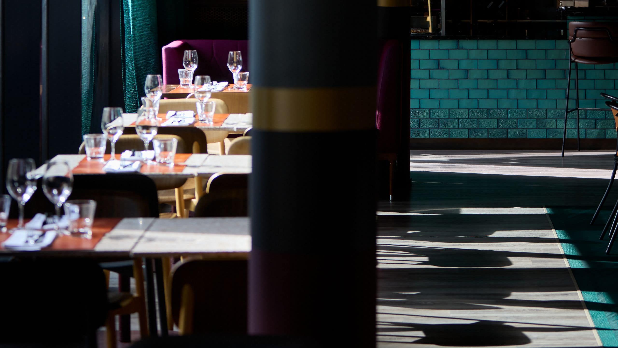 me and all hotel flims The Deli Tables With A Pathway
