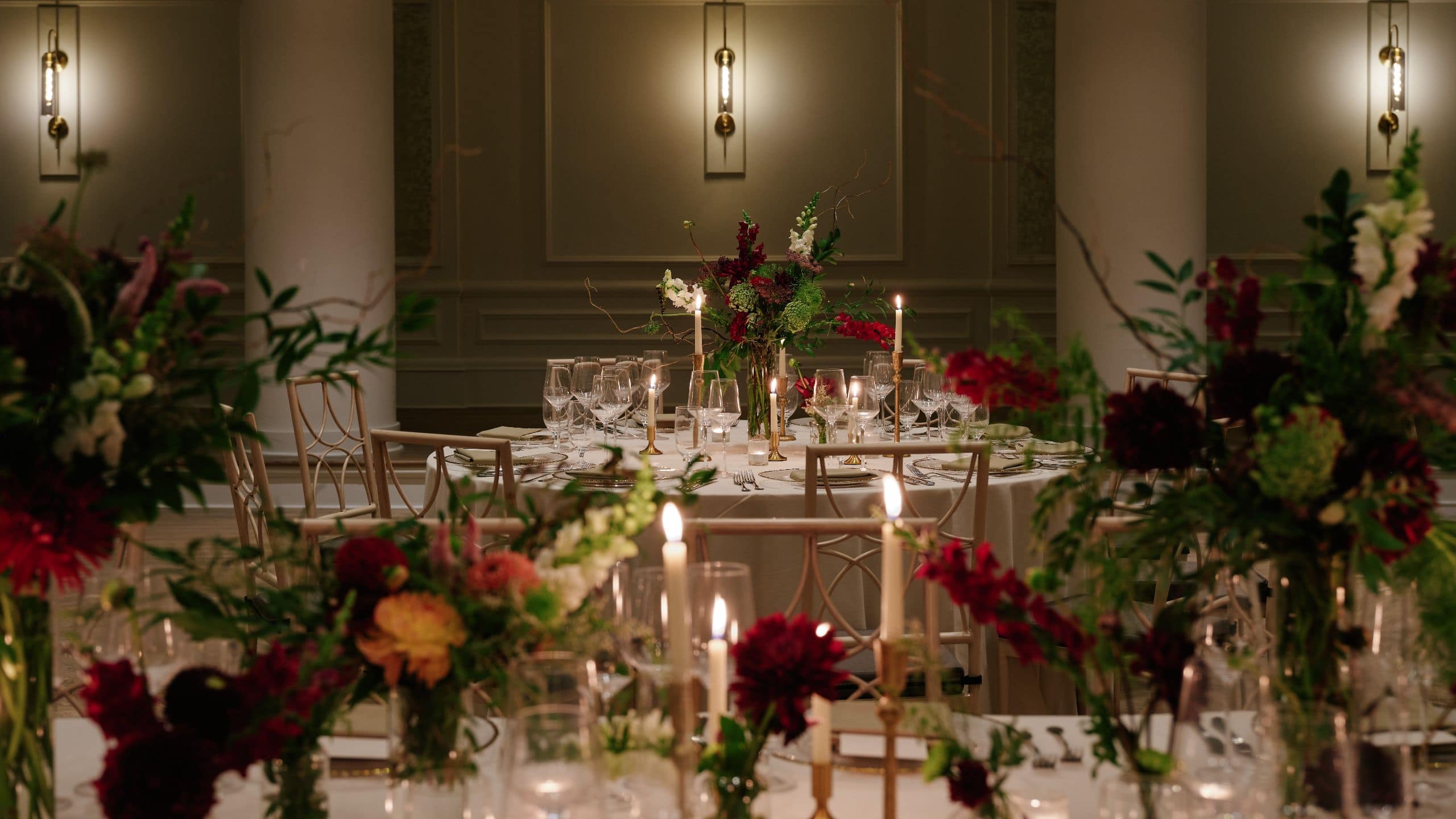 1 of 5 The Bellevue Hotel Grand Ballroom Table Detail