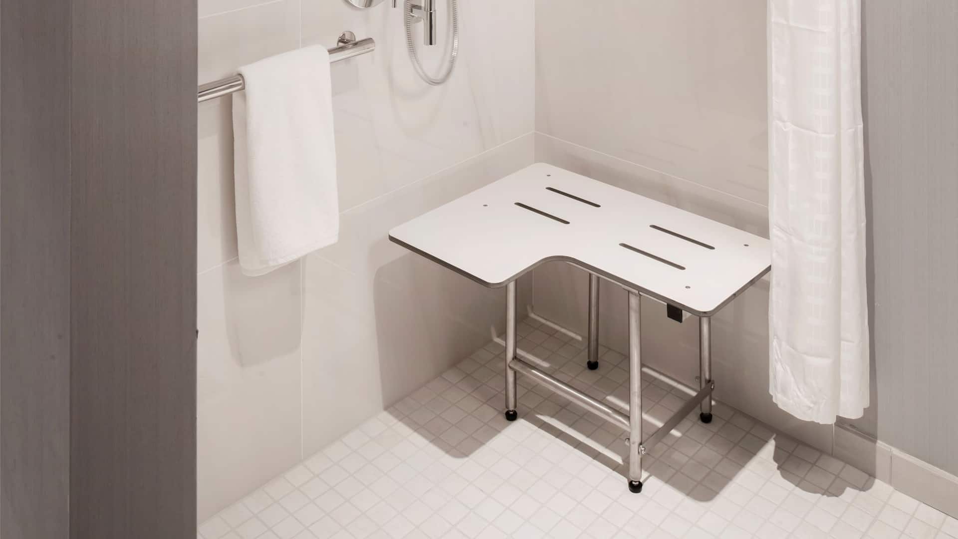 Hyatt Place South Reno Accessible Shower With Bench Down