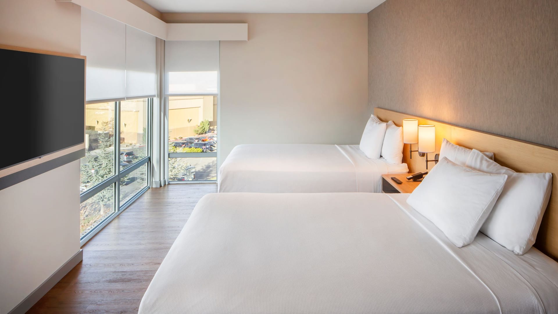 Hyatt Place South Reno Two Queens Bedroom Suite With Window Shades
