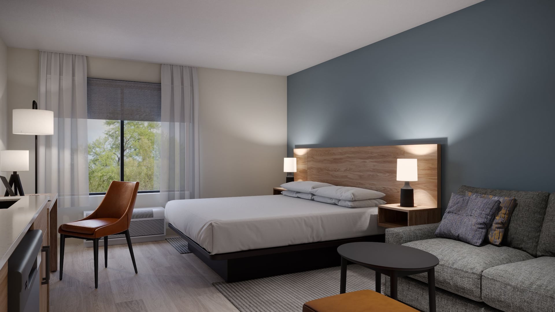 Hyatt Studios King Studio Suite Bed Layout