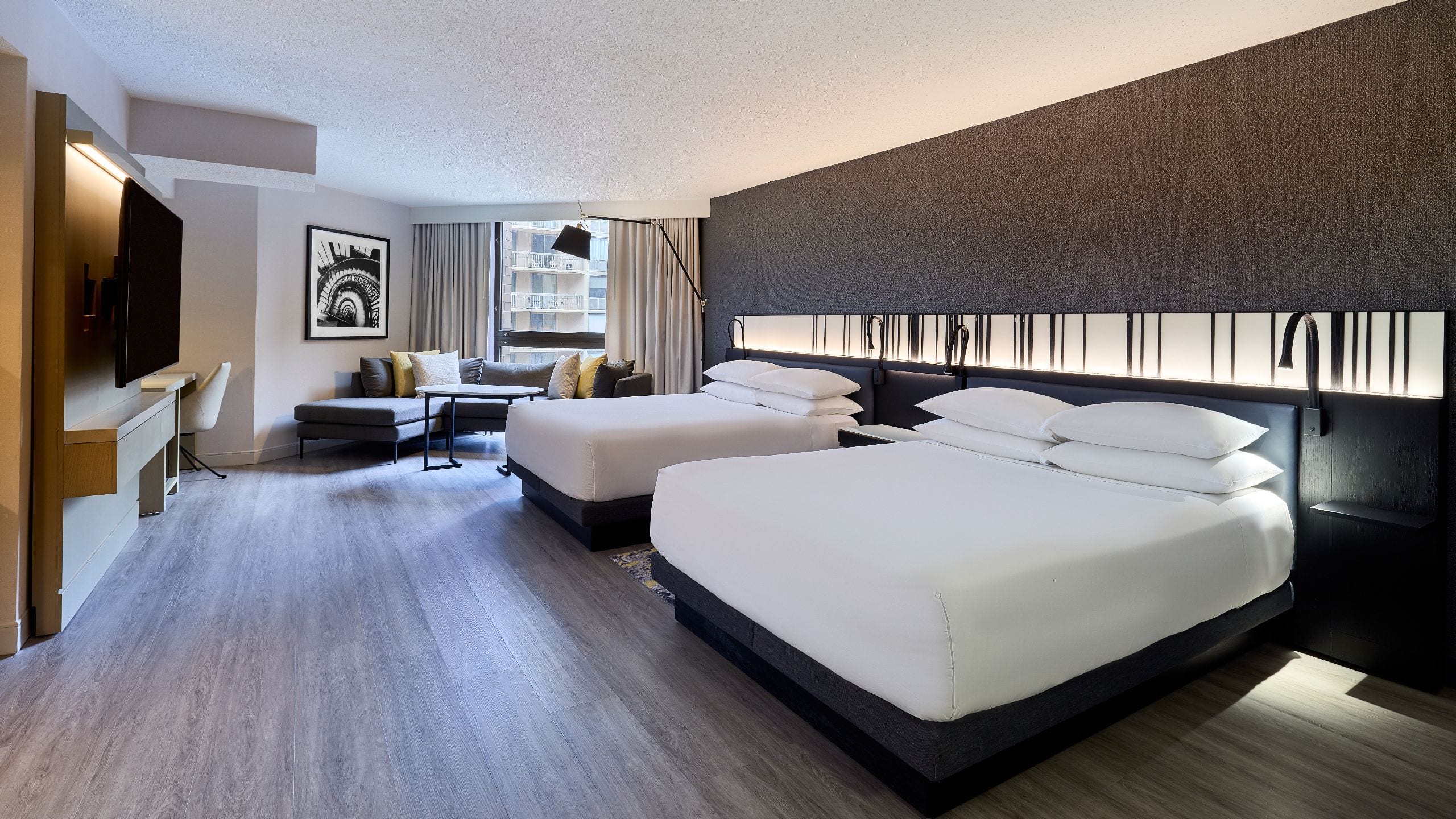 シカゴ・ダウンタウンのホテルの広々としたスイート