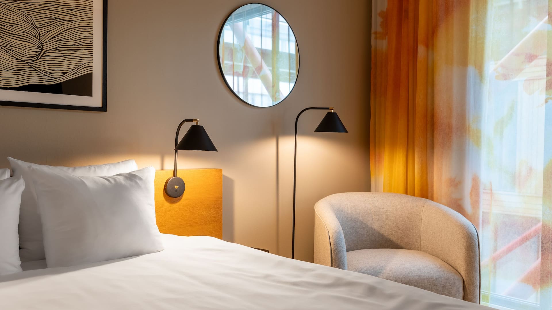 Hotel G Gothenburg Double Bed Detail With Chair