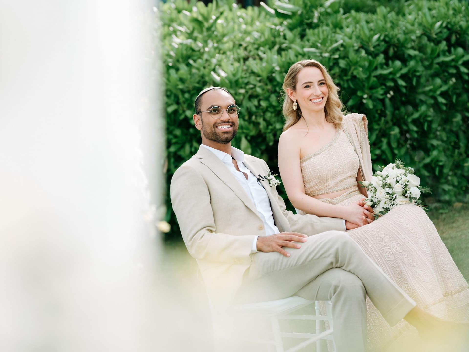 Hyatt Regency Koh Samui Wedding Ceremony Smiling