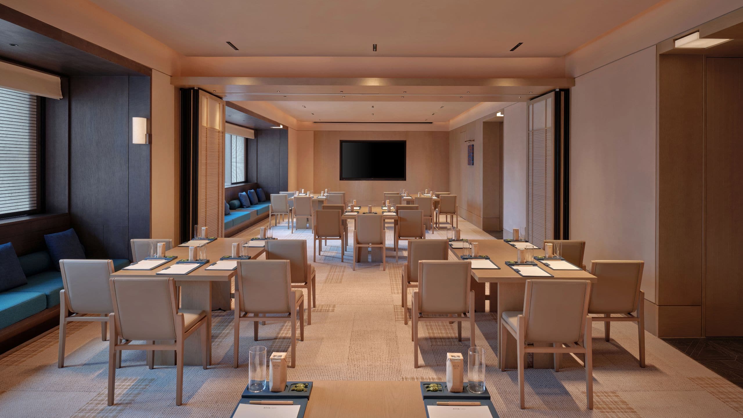Alila Shanghai Meeting Room Fishbone Setup