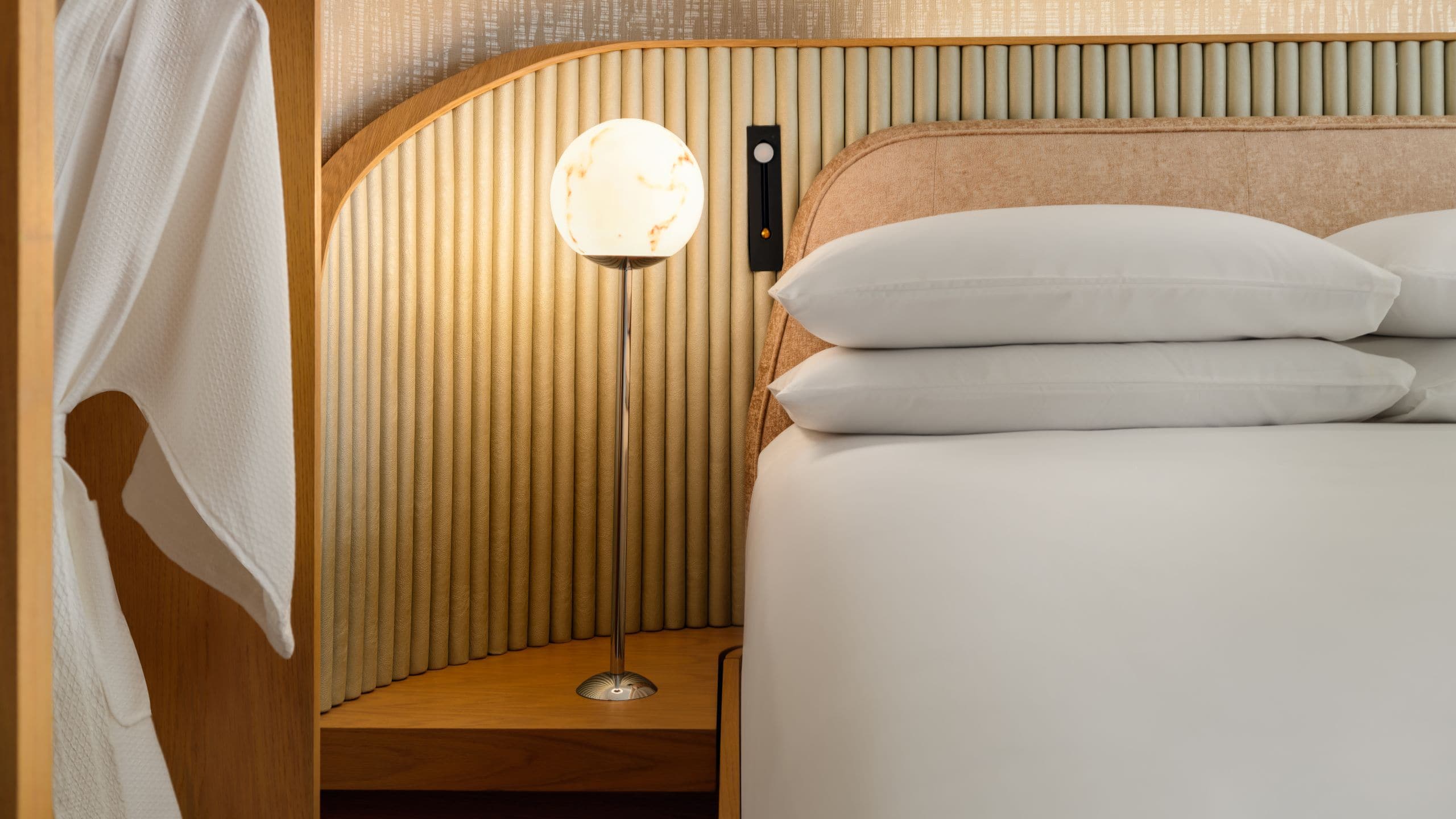 Andaz Miami Beach Detail Shot Bedside And Closet With Robe