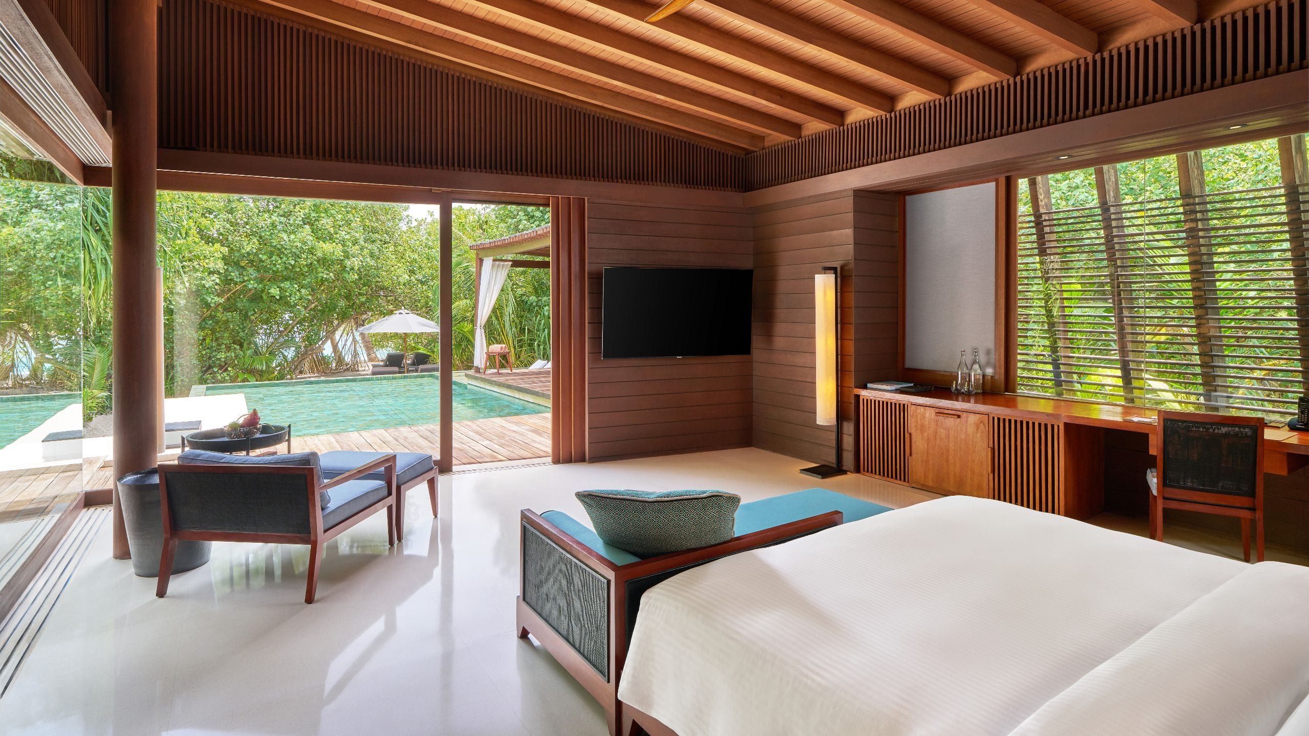 2 of 6 Park Hyatt Maldives Hadahaa Two Bedroom Beach Pool Villa Main Bedroom