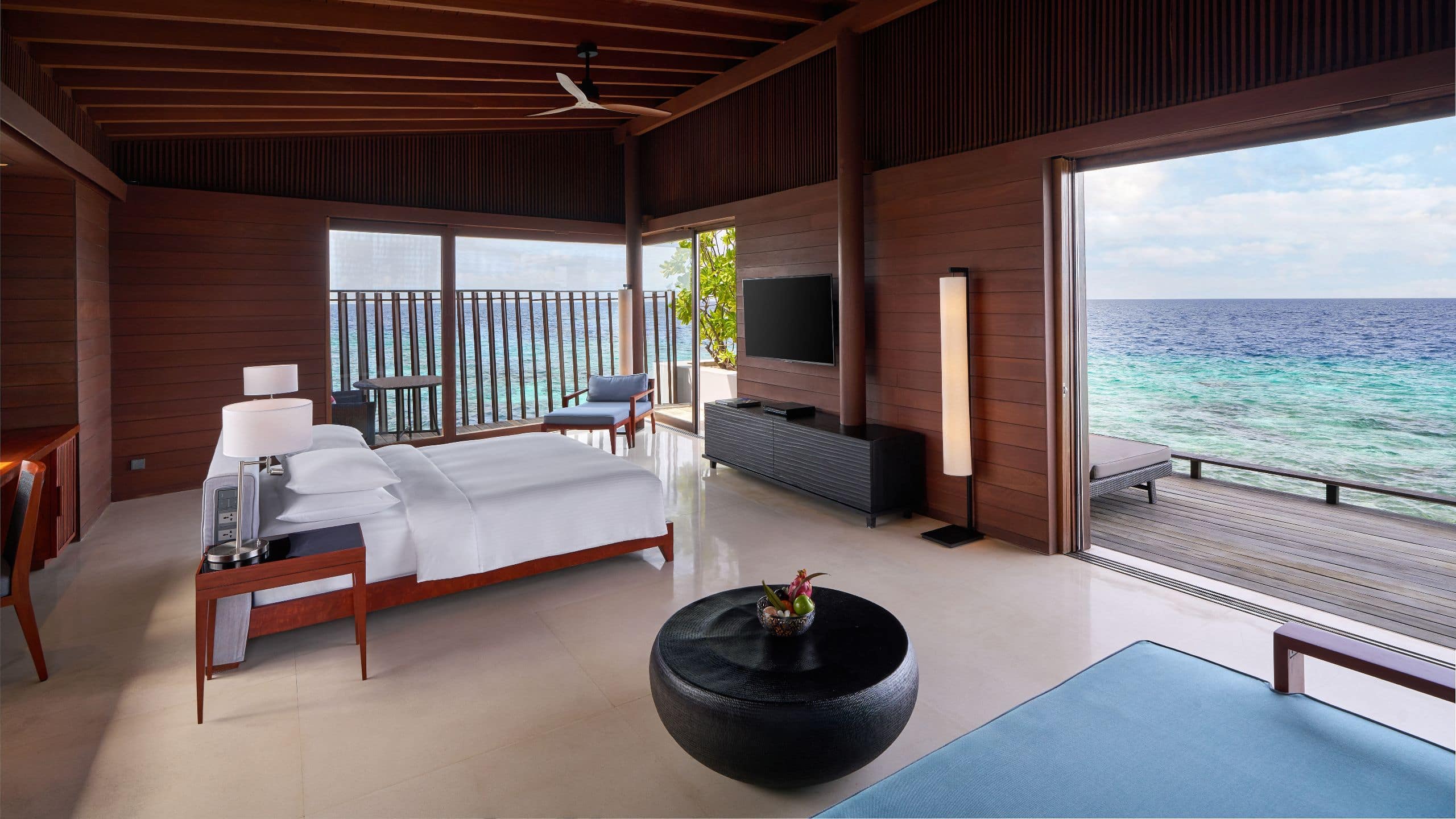 3 of 5 Park Hyatt Maldives Hadahaa Overwater Villa Bedroom With The View