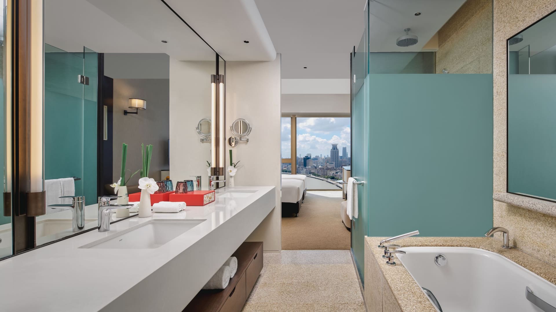 3/3 Hyatt on the Bund, Shanghai River View Twin Bathroom