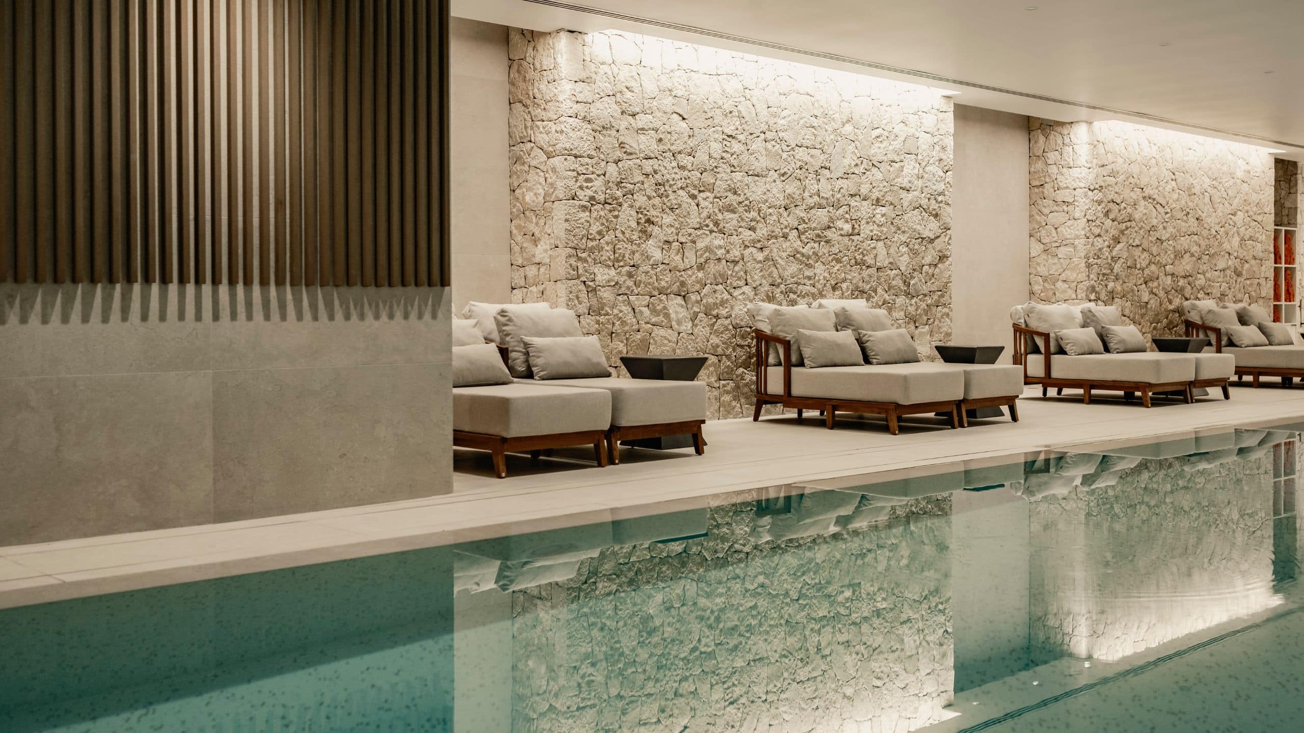 Hyatt Centric Malta Indoor Pool Lounge Beds
