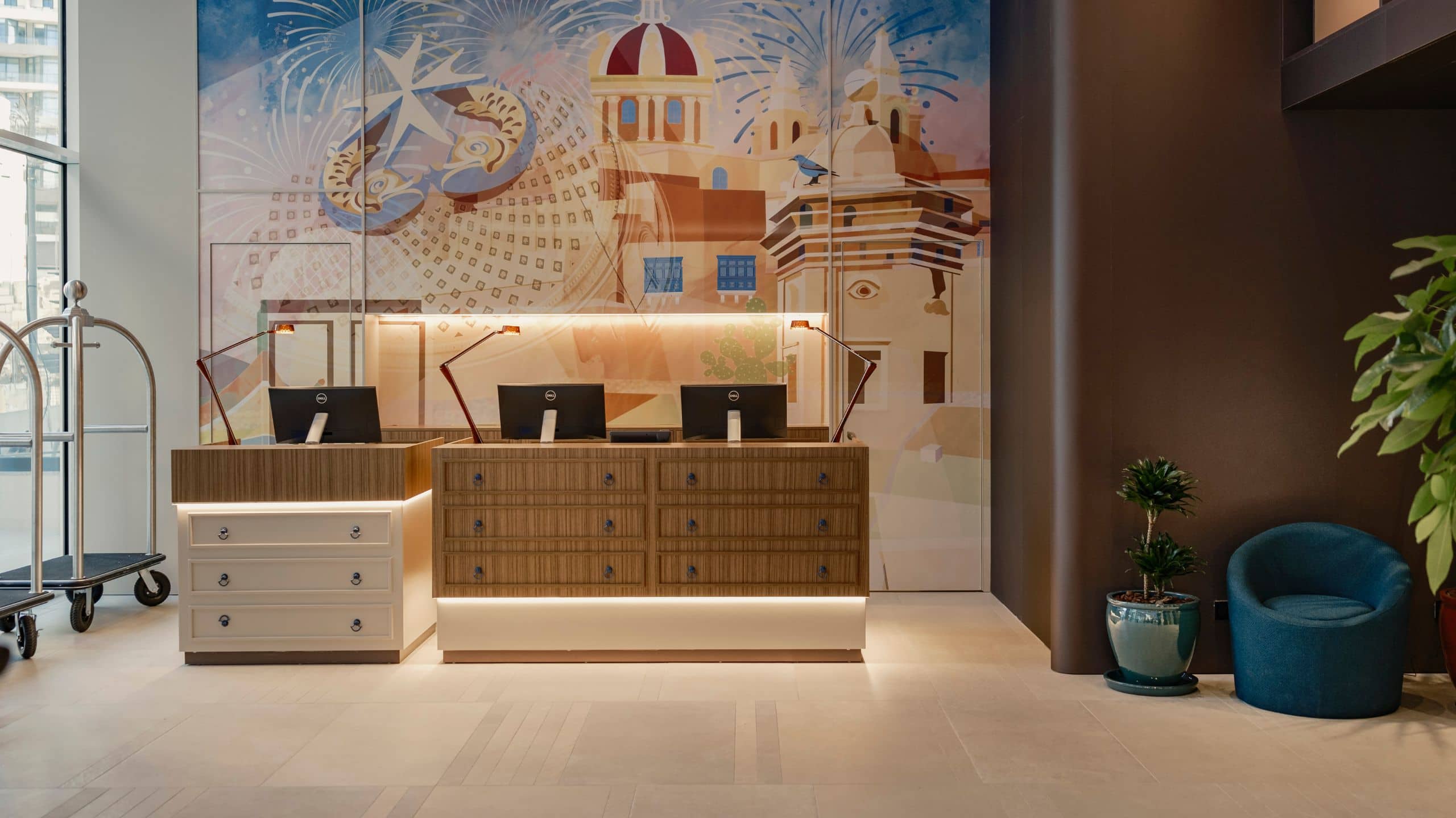 Hyatt Centric Malta Lobby Reception Desks